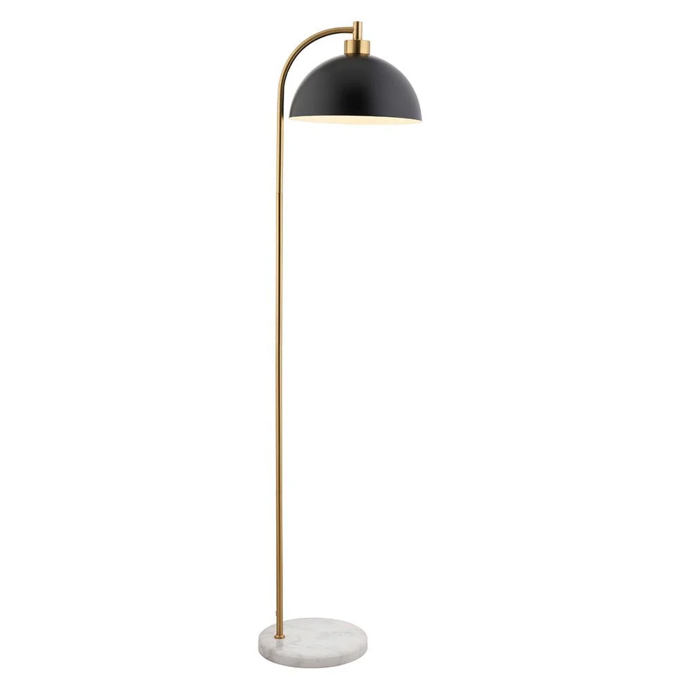 Aimee Black & Gold Task Floor Lamp with Marble Base - Image 3