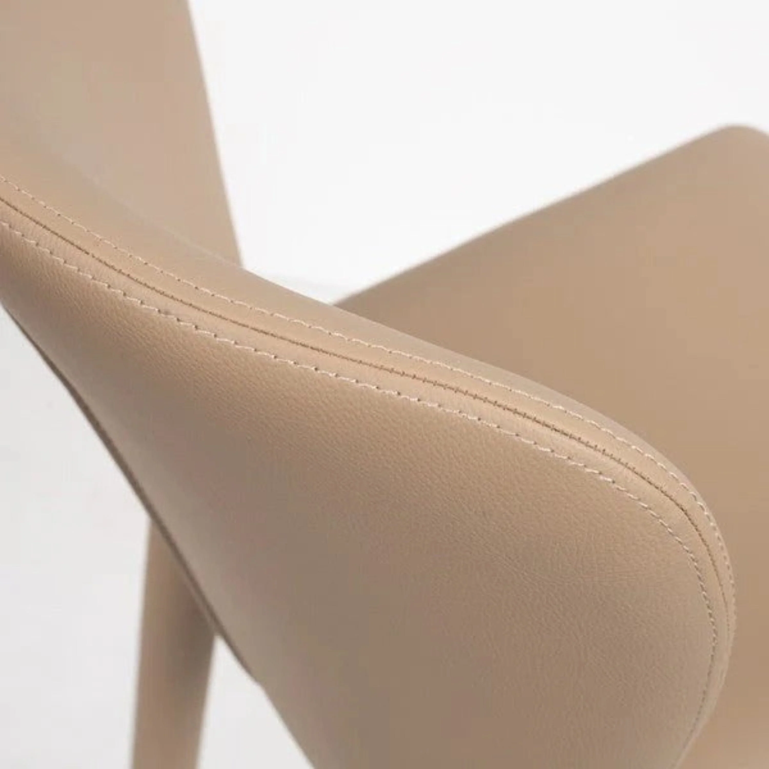 Amias Beige Leather Bar Stool - Image 6