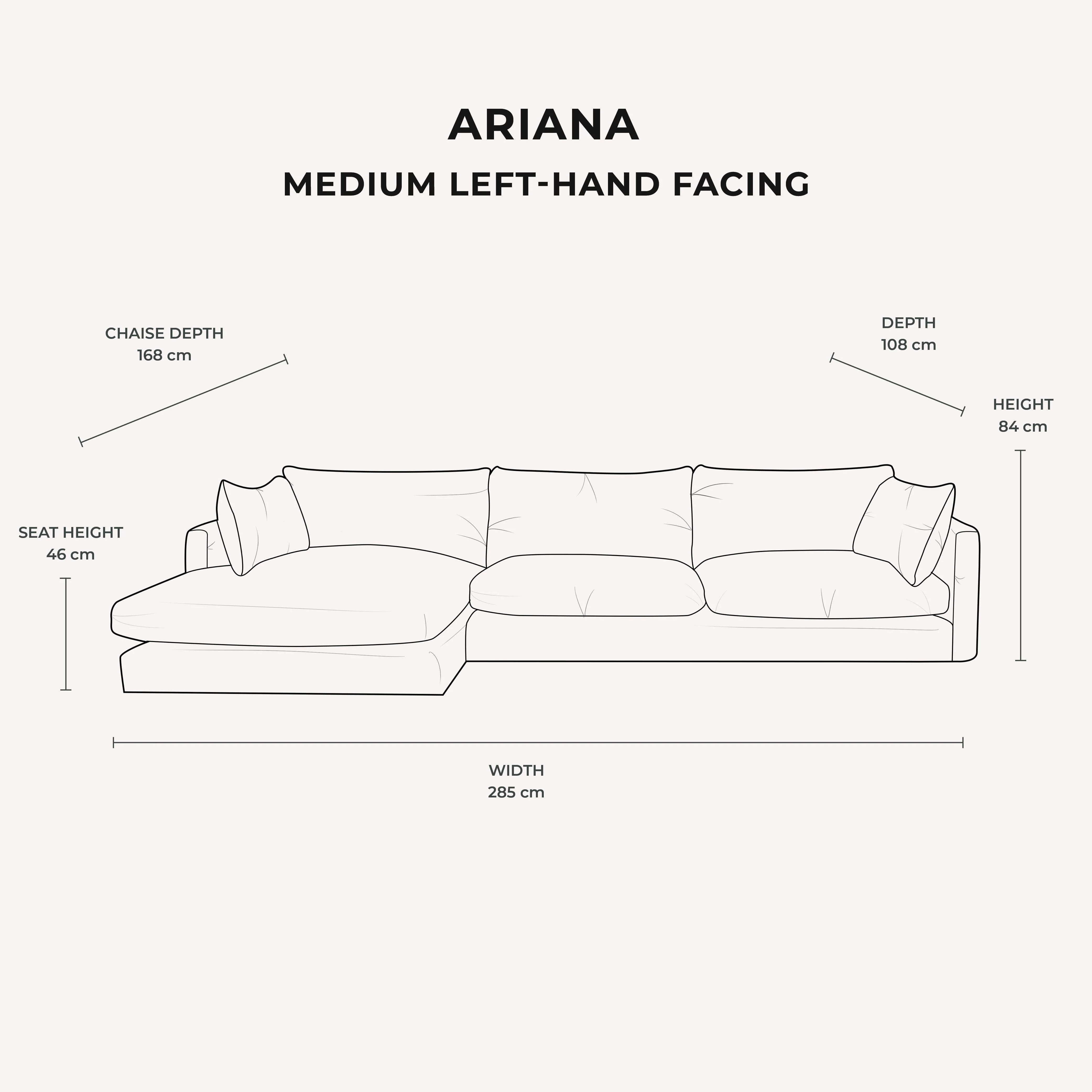 Ariana Cream Velvet Sofa Range - Image 6