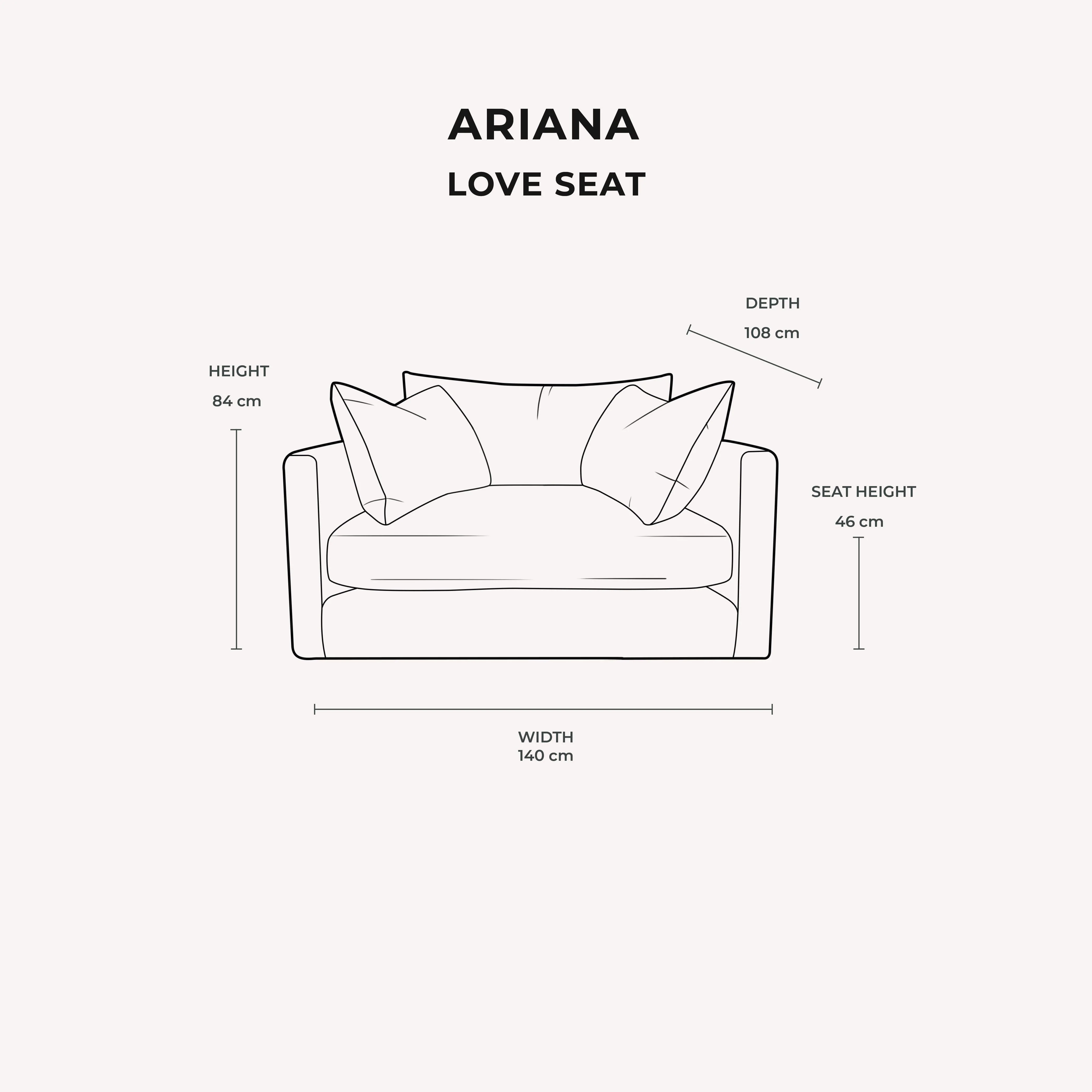 Ariana Cream Velvet Sofa Range - Image 9
