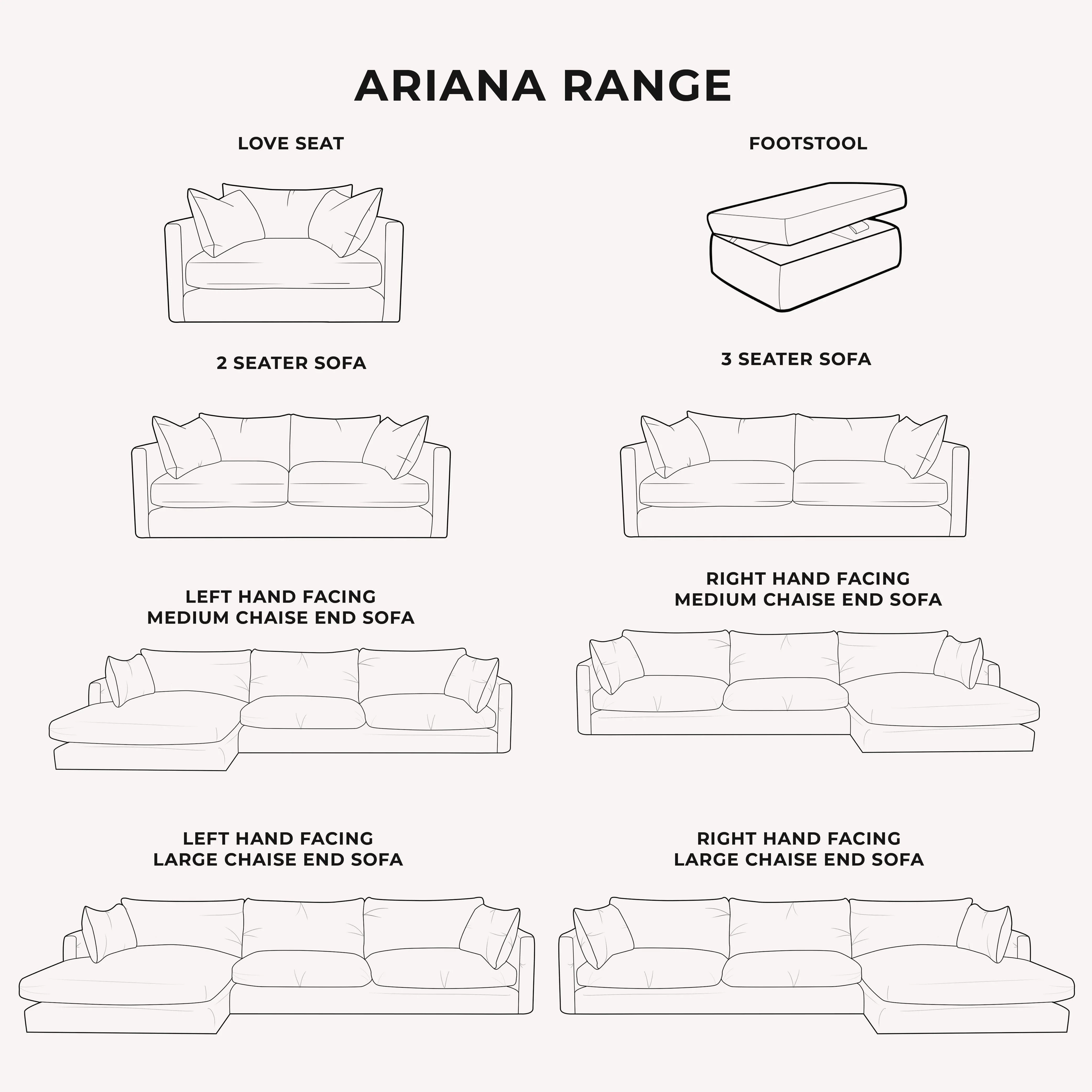 Ariana Mink Velvet Sofa Range - Image 3