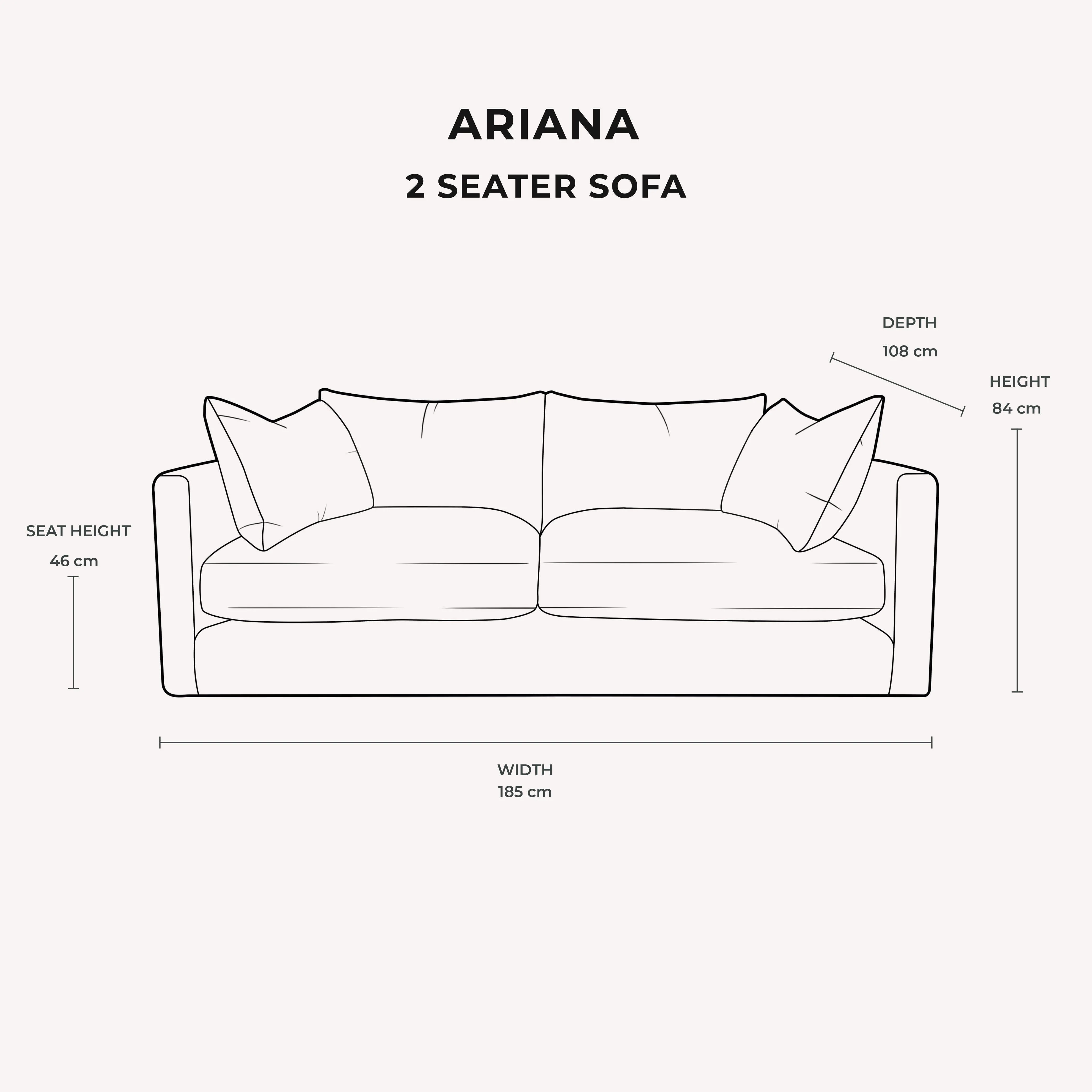 Ariana Mink Velvet Sofa Range - Image 5