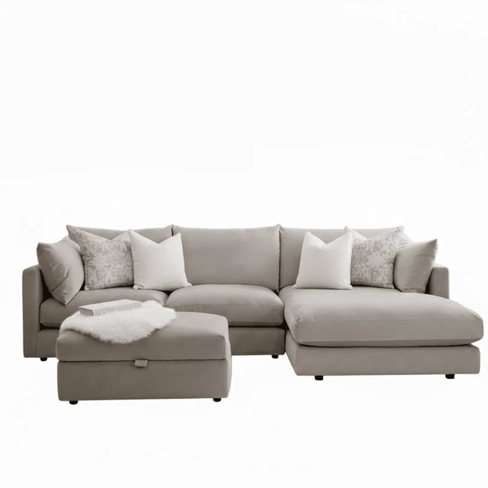 Ariana Silver Velvet Sofa Range - Image 15