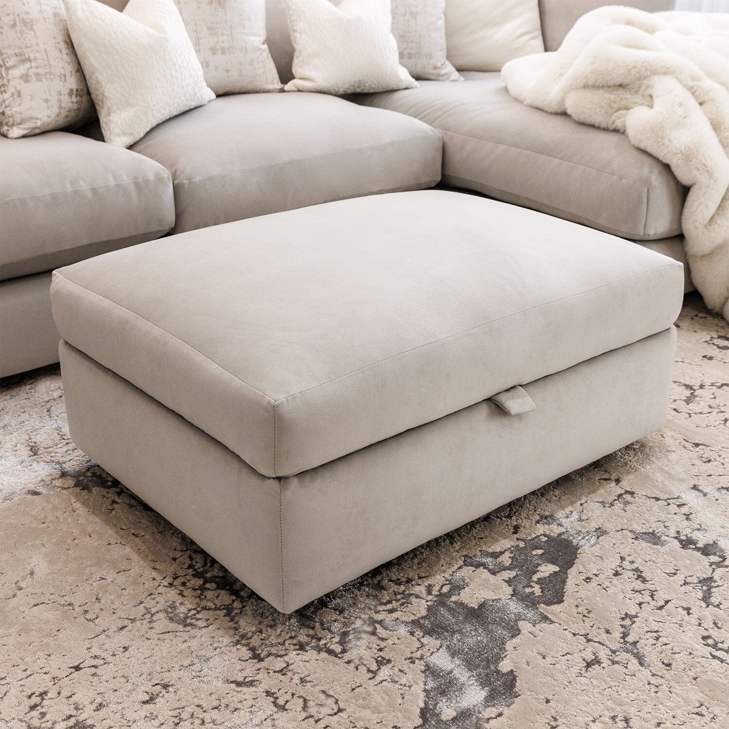 Ariana Silver Velvet Sofa Range - Image 4
