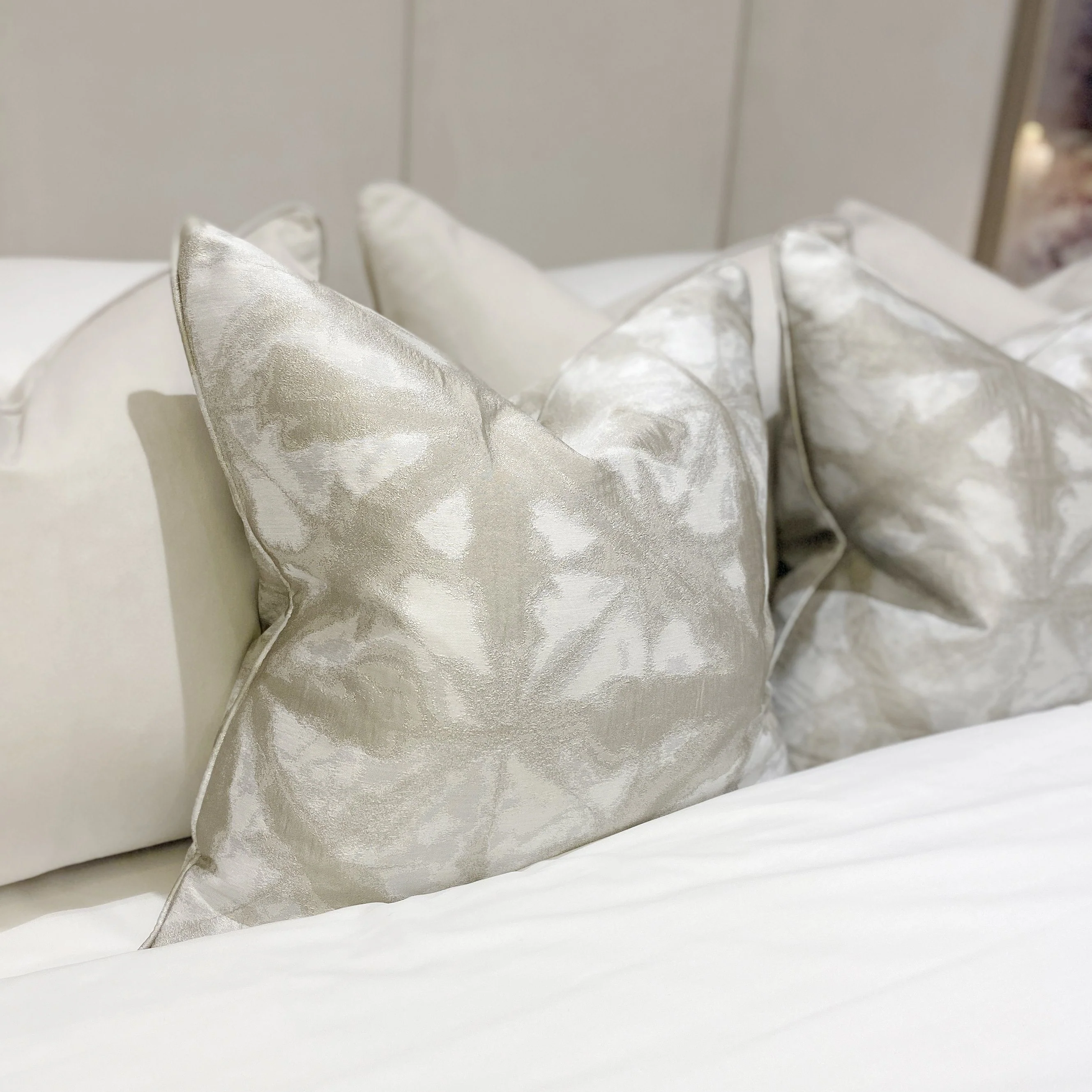 Arizona Cream & Nude Print Cushion - 50 x 50cm - Image 3