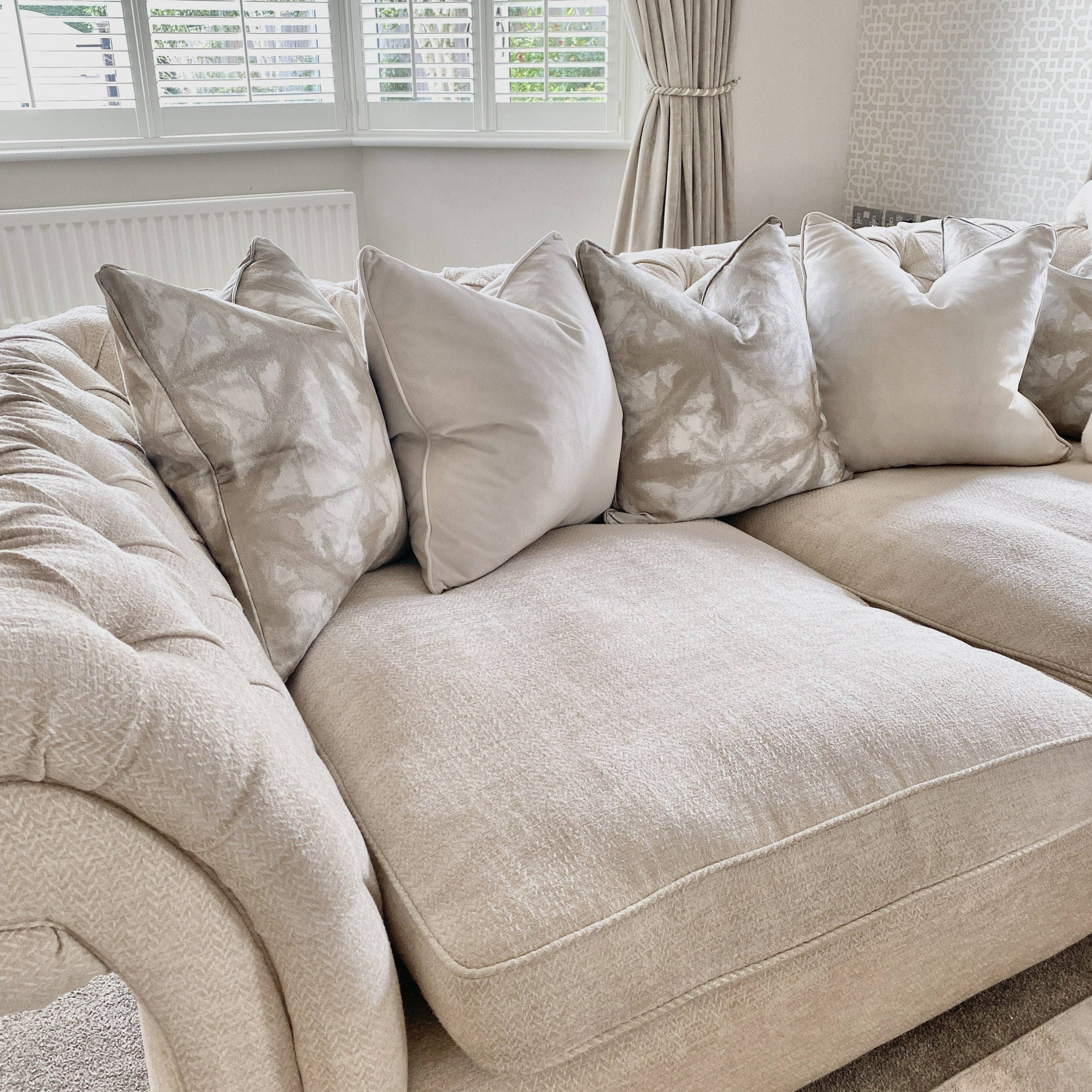 Arizona Cream & Nude Print Cushion - 50 x 50cm - Image 5