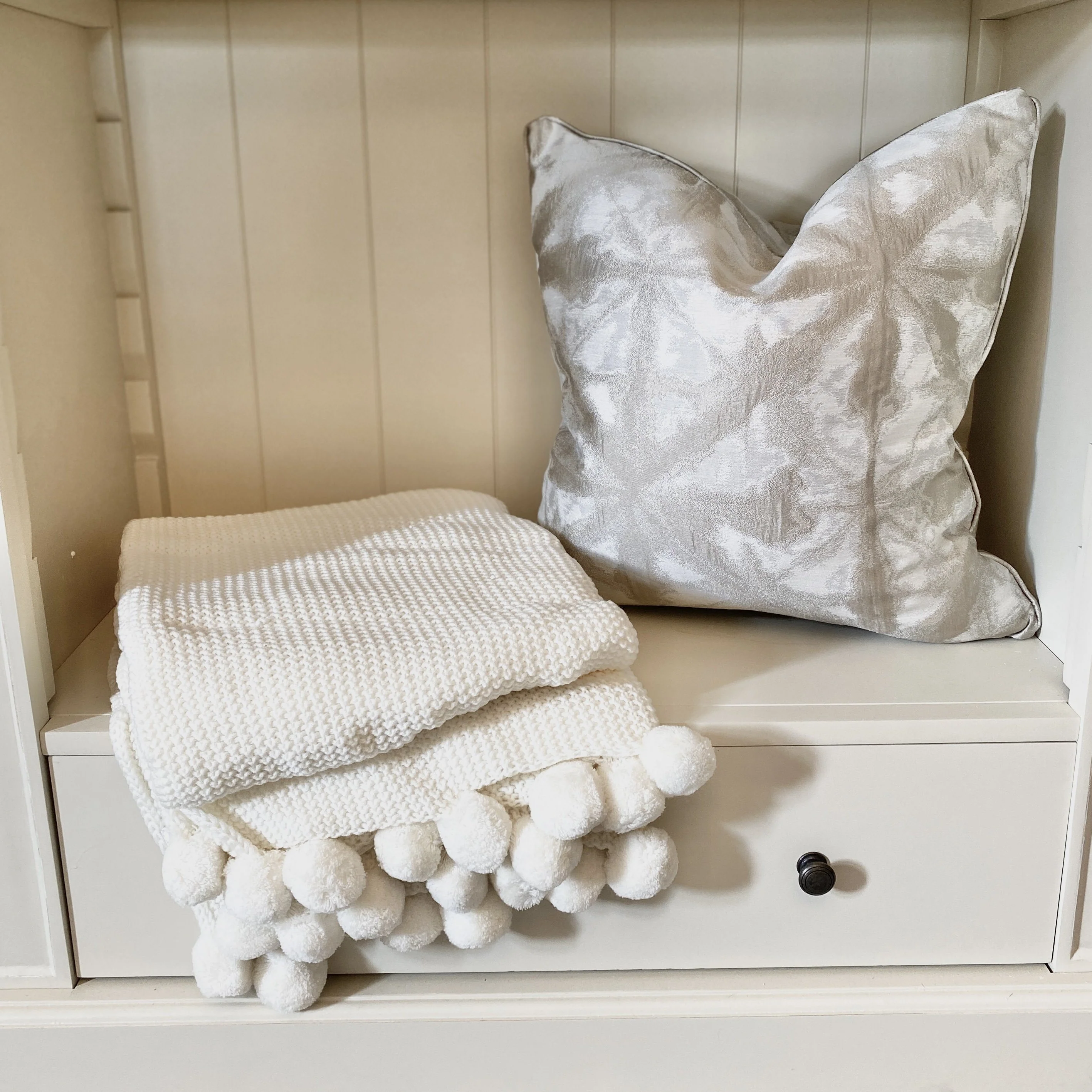 Arizona Cream & Nude Print Cushion - 50 x 50cm - Image 6