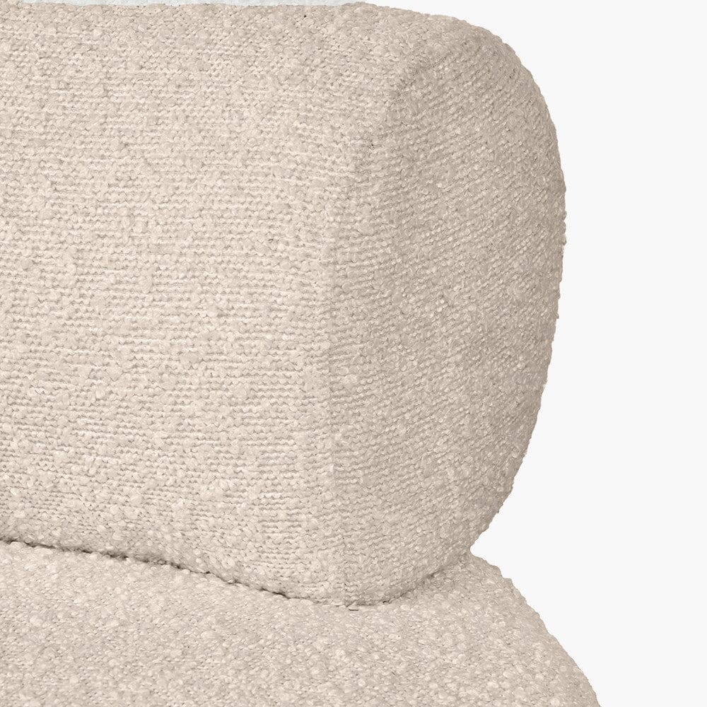 Arles Cream Boucle Round Accent Chair - Image 5