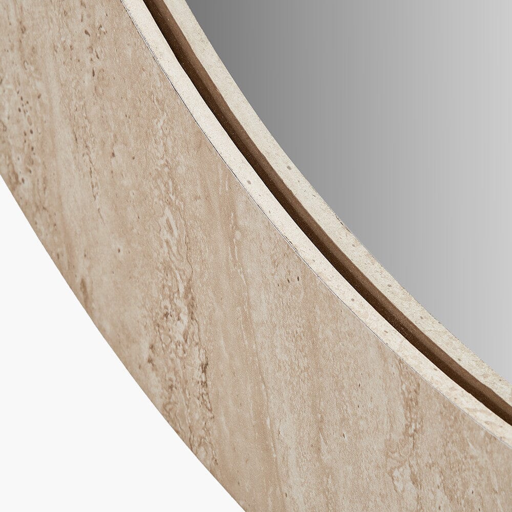 Arnot Travertine Effect Round Mirror - Image 5