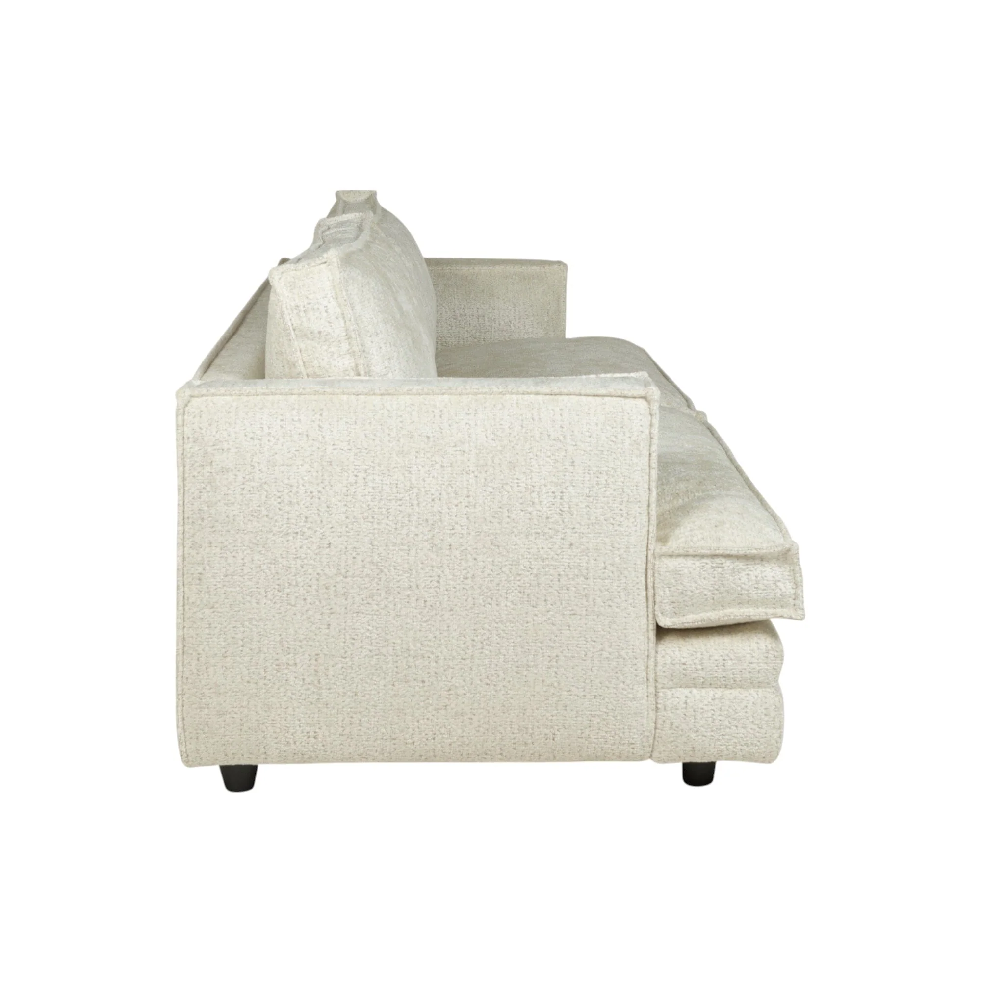 Avienne Cream Chenille 3 Seater Sofa - Image 4