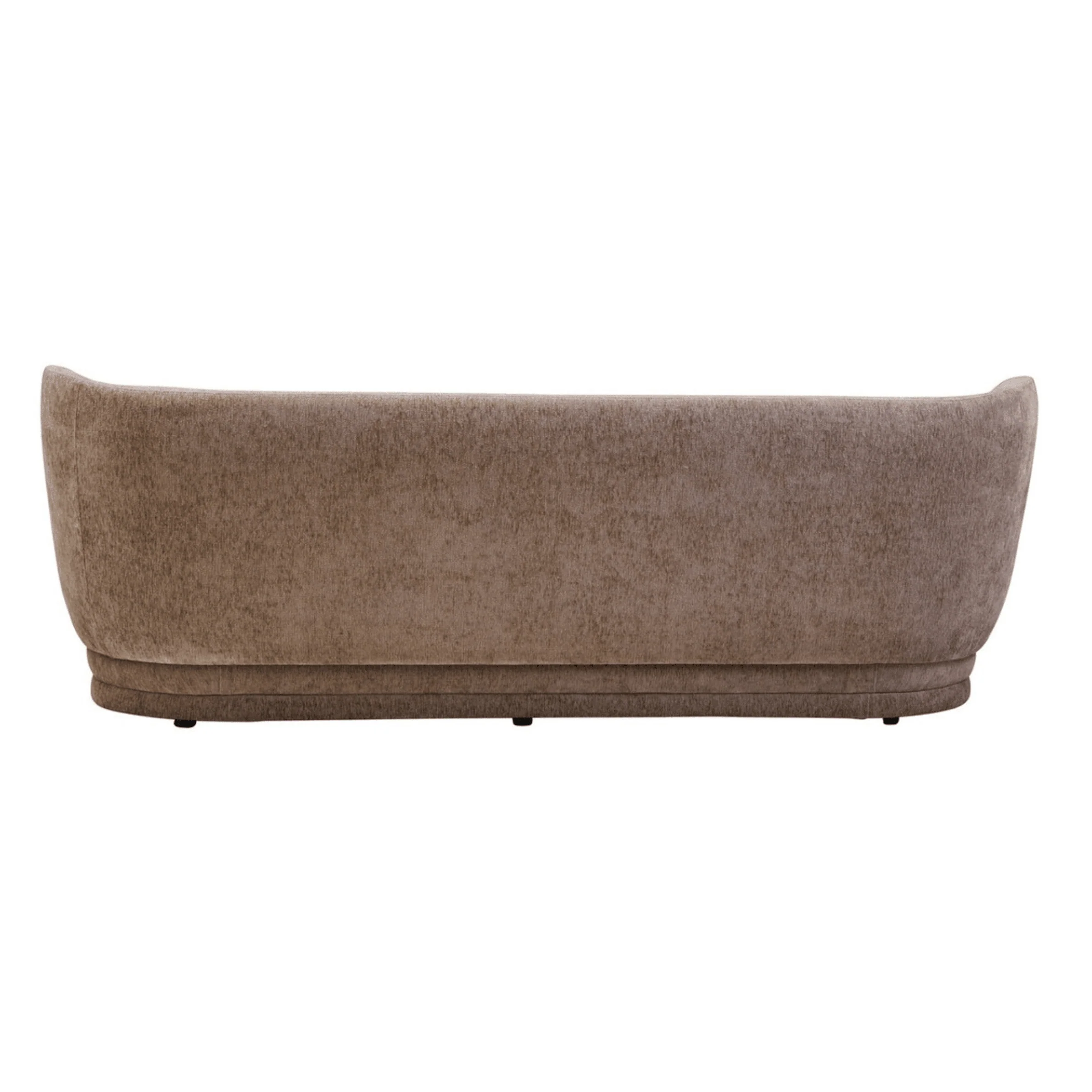 Blythe Stone Chenille Curved 3 Seater Sofa - Image 4
