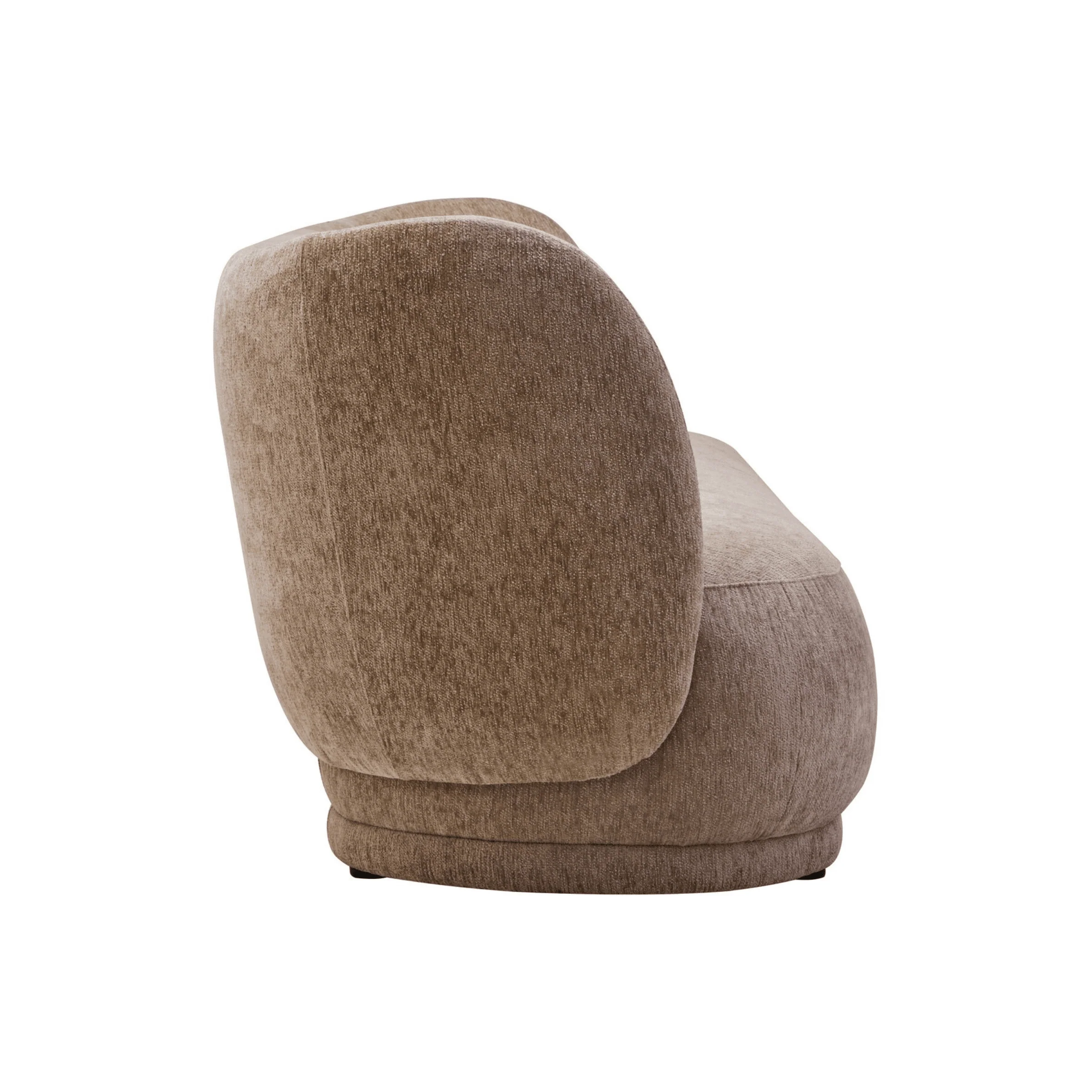 Blythe Stone Chenille Curved 3 Seater Sofa - Image 5