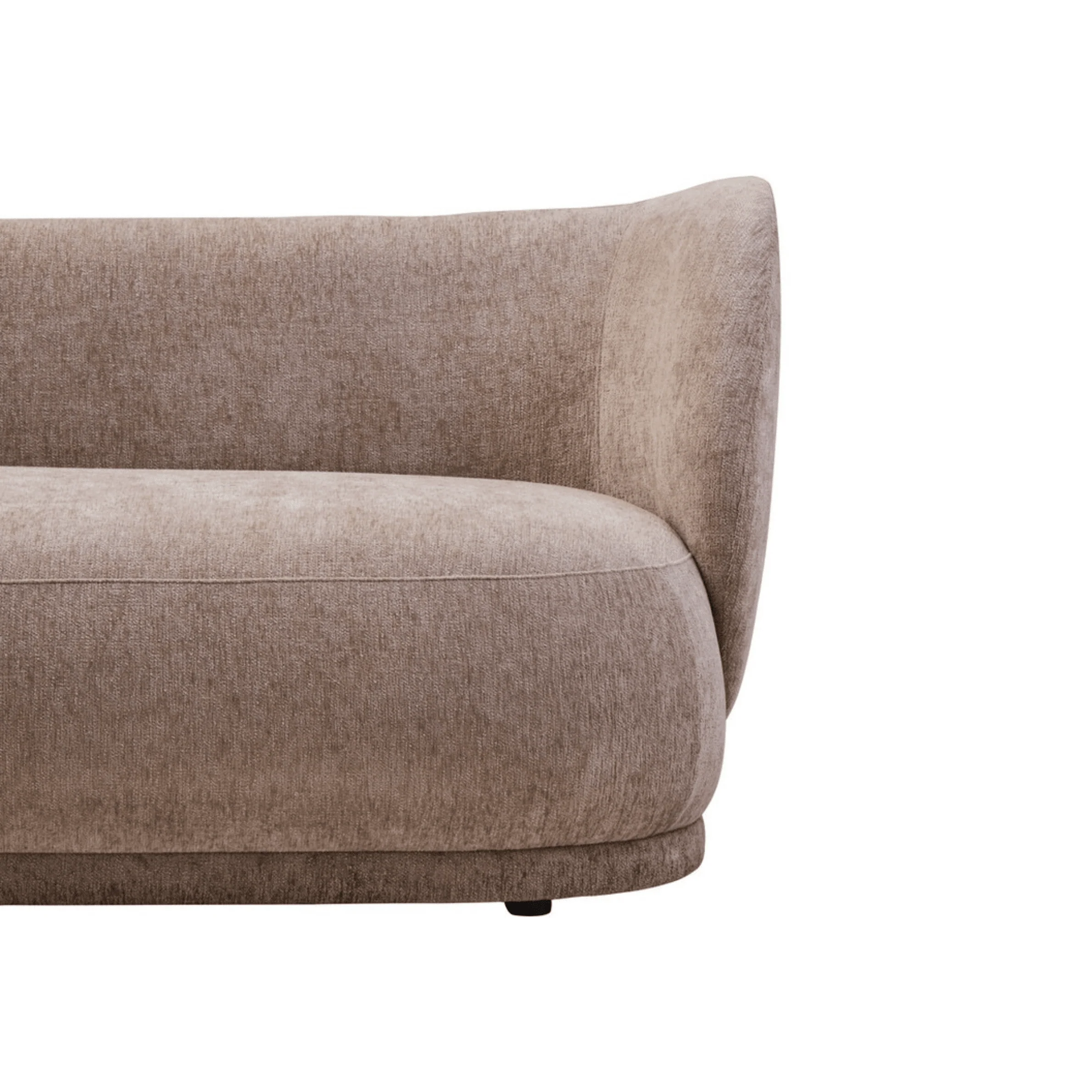 Blythe Stone Chenille Curved 3 Seater Sofa - Image 6