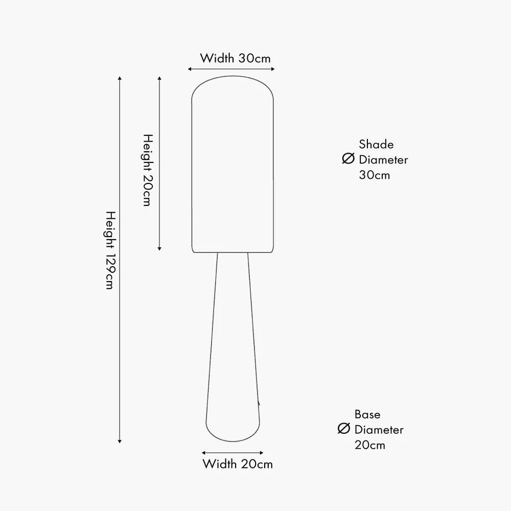 Briony Cream Boucle Fabric Floor Lamp - Image 4