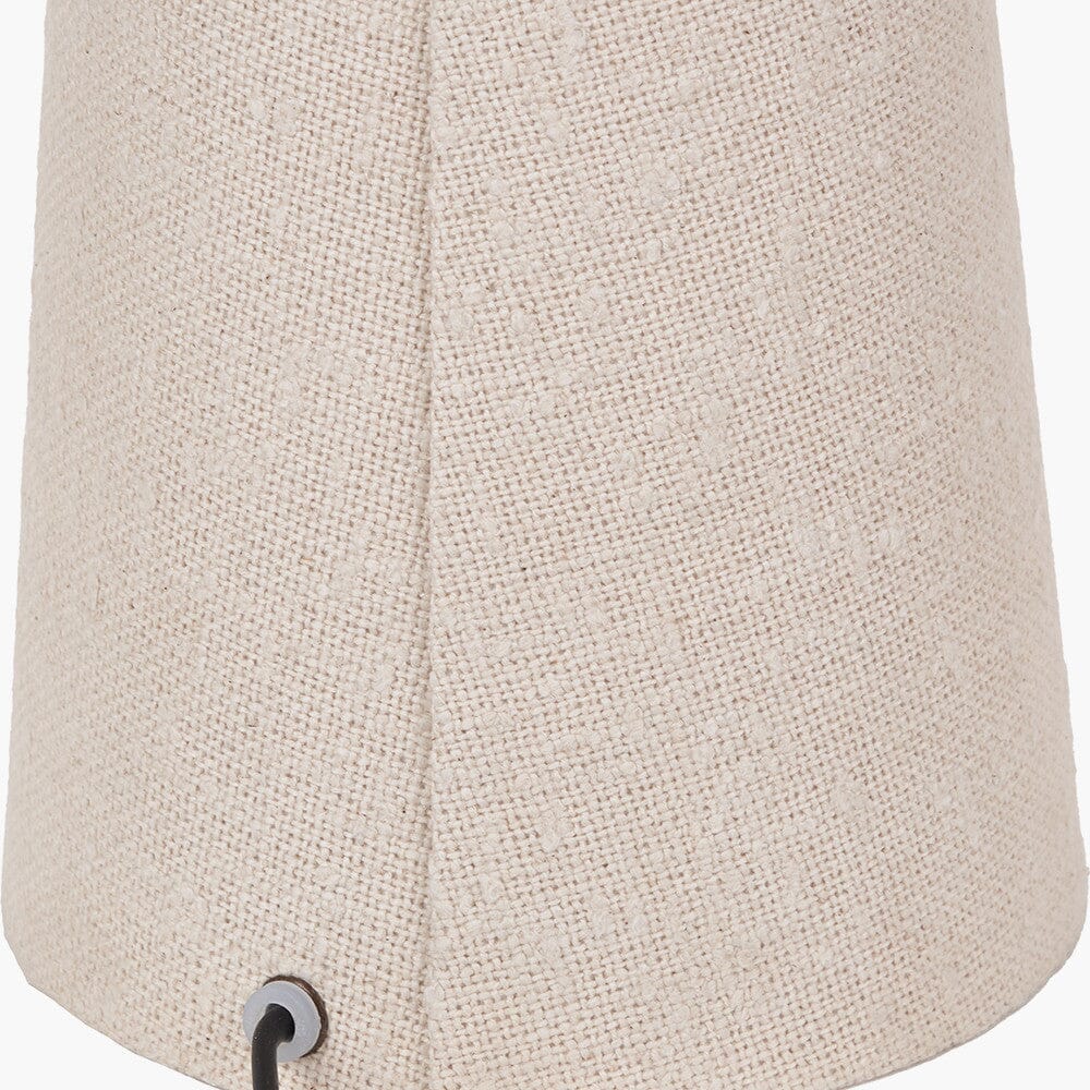 Briony Cream Boucle Fabric Table Lamp - Image 5