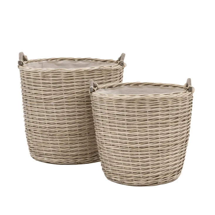 Brynn Large Decorative Wicker Baskets - Set of 2 - Image 4