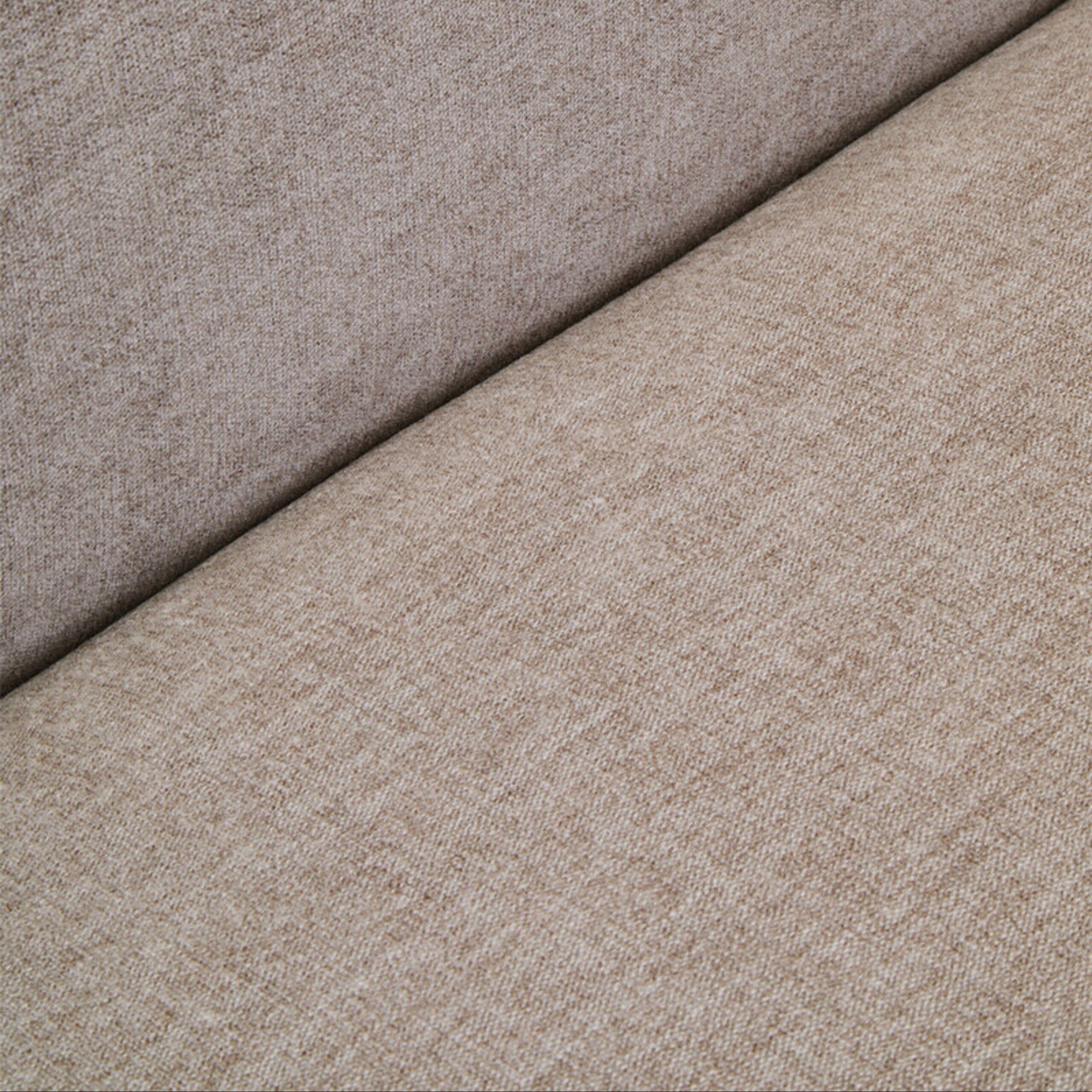 Cellio Taupe Chenille 3 Seater Curved Sofa - Image 8