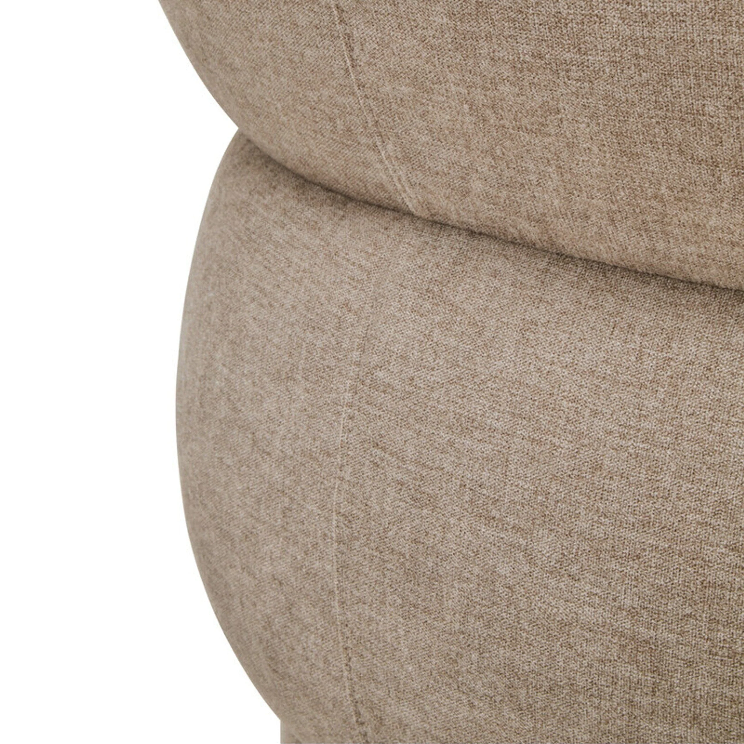 Cellio Taupe Chenille 3 Seater Curved Sofa - Image 9