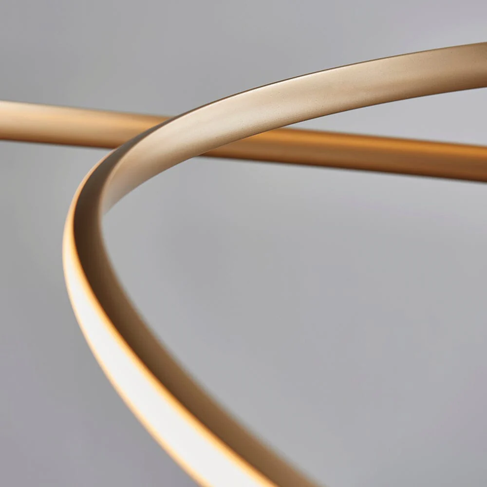 Charlene Large Gold Spiral Pendant Ceiling Light - Image 3