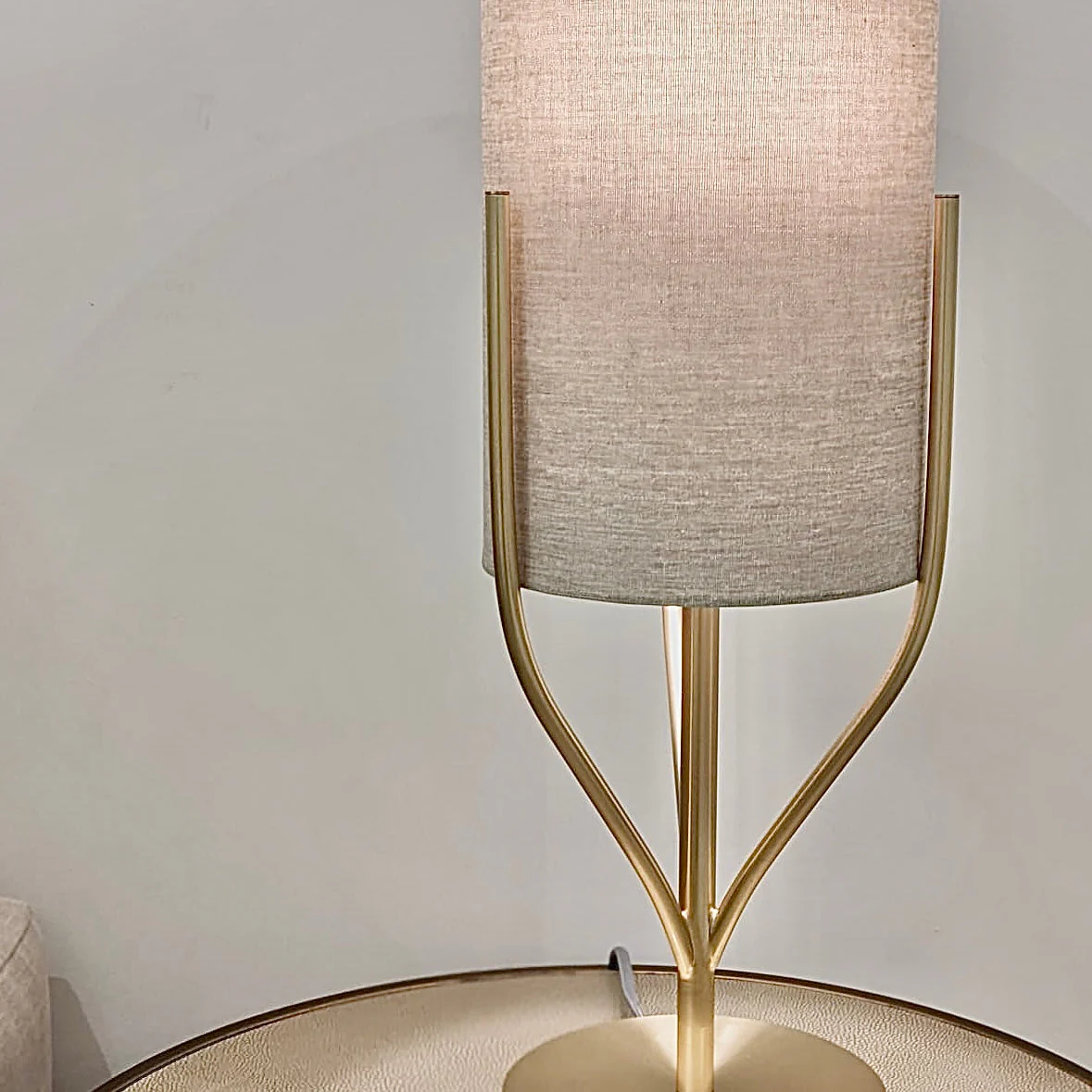 Cleo Gold & Oatmeal Table Lamp - Image 3