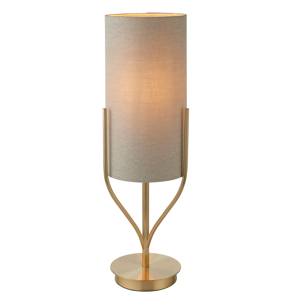 Cleo Gold & Oatmeal Table Lamp - Image 4