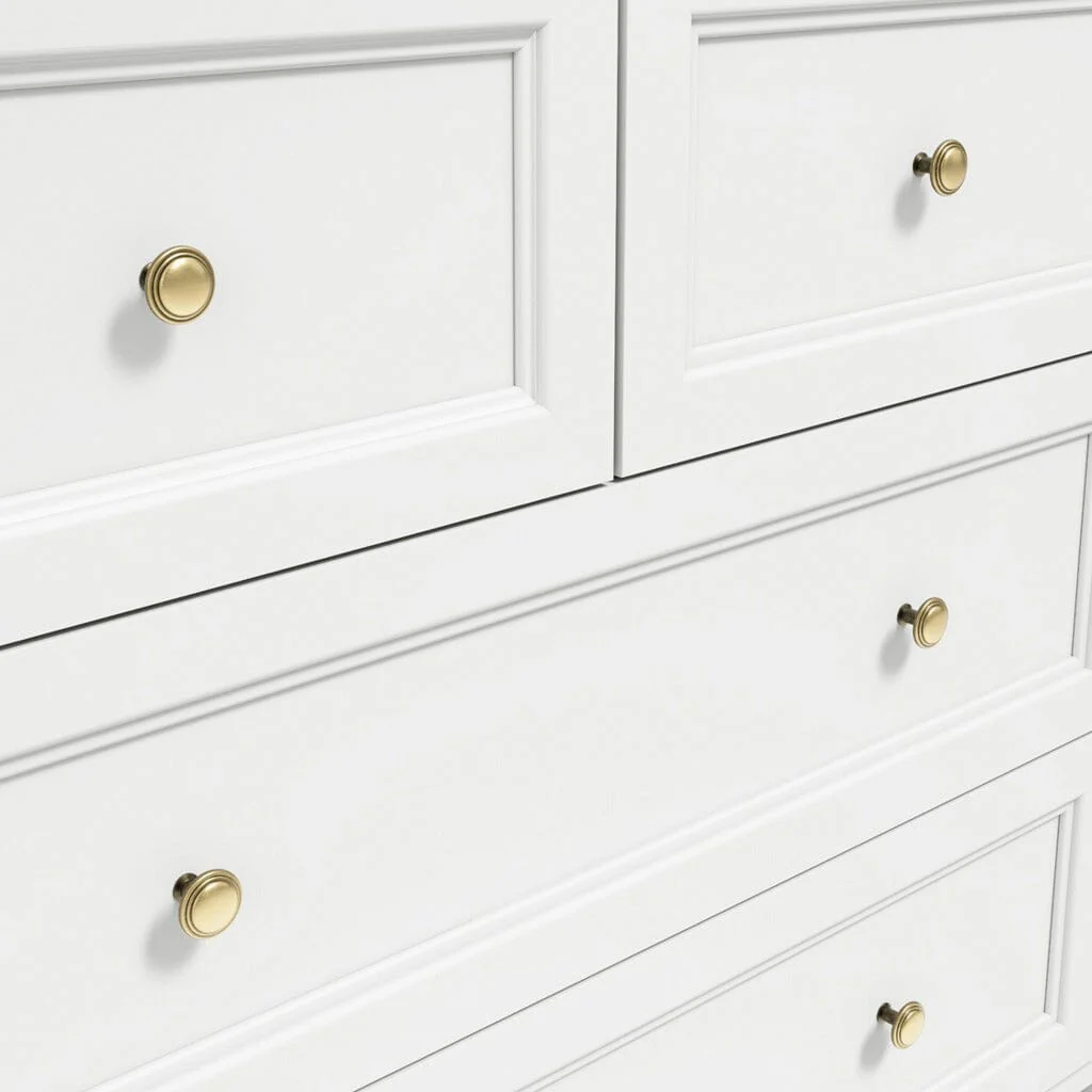 Cynthia White 4 Drawer Chest with Gold Handles - Image 5