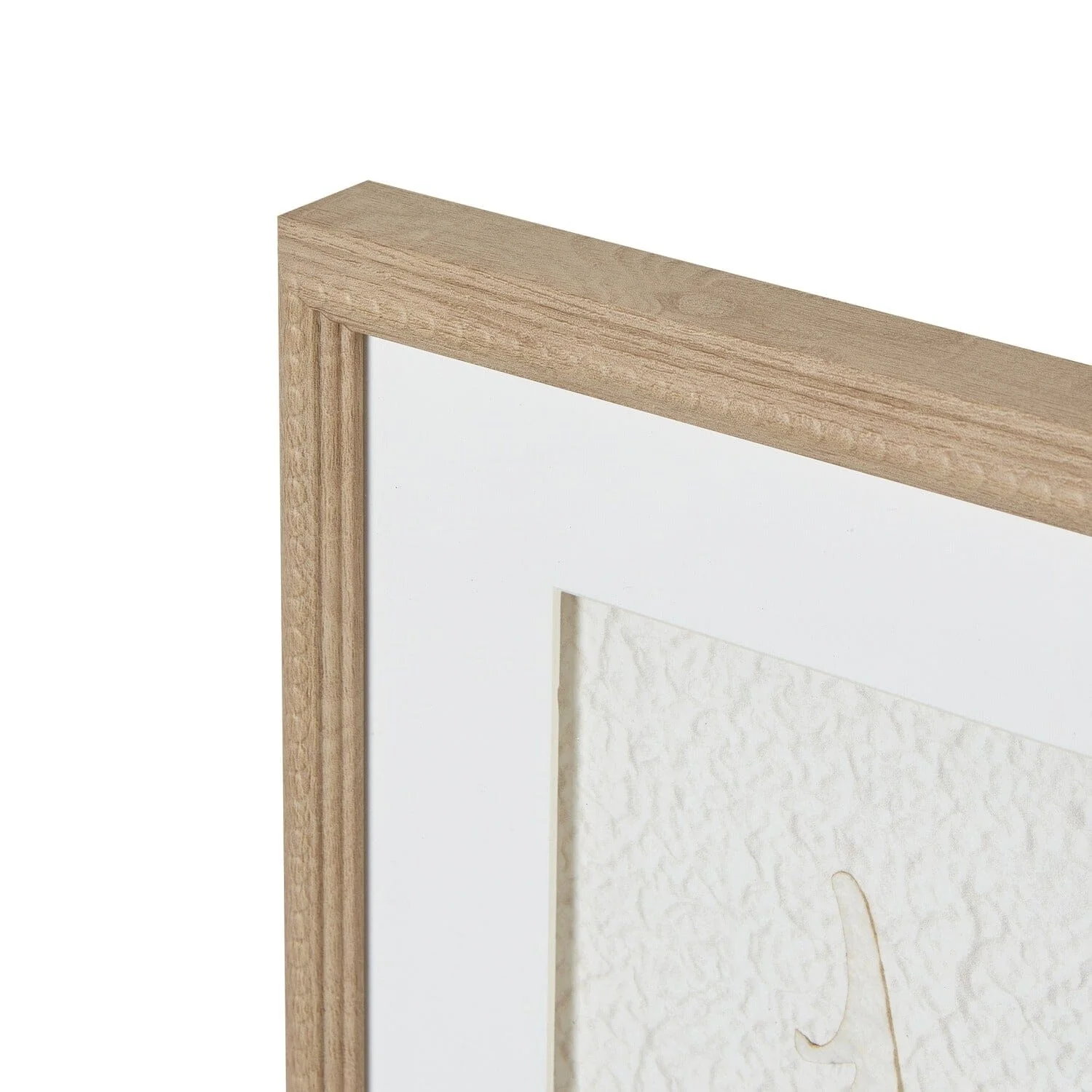 Cyrus Cream Feather Print Wall Art in Wooden Frame - Image 5