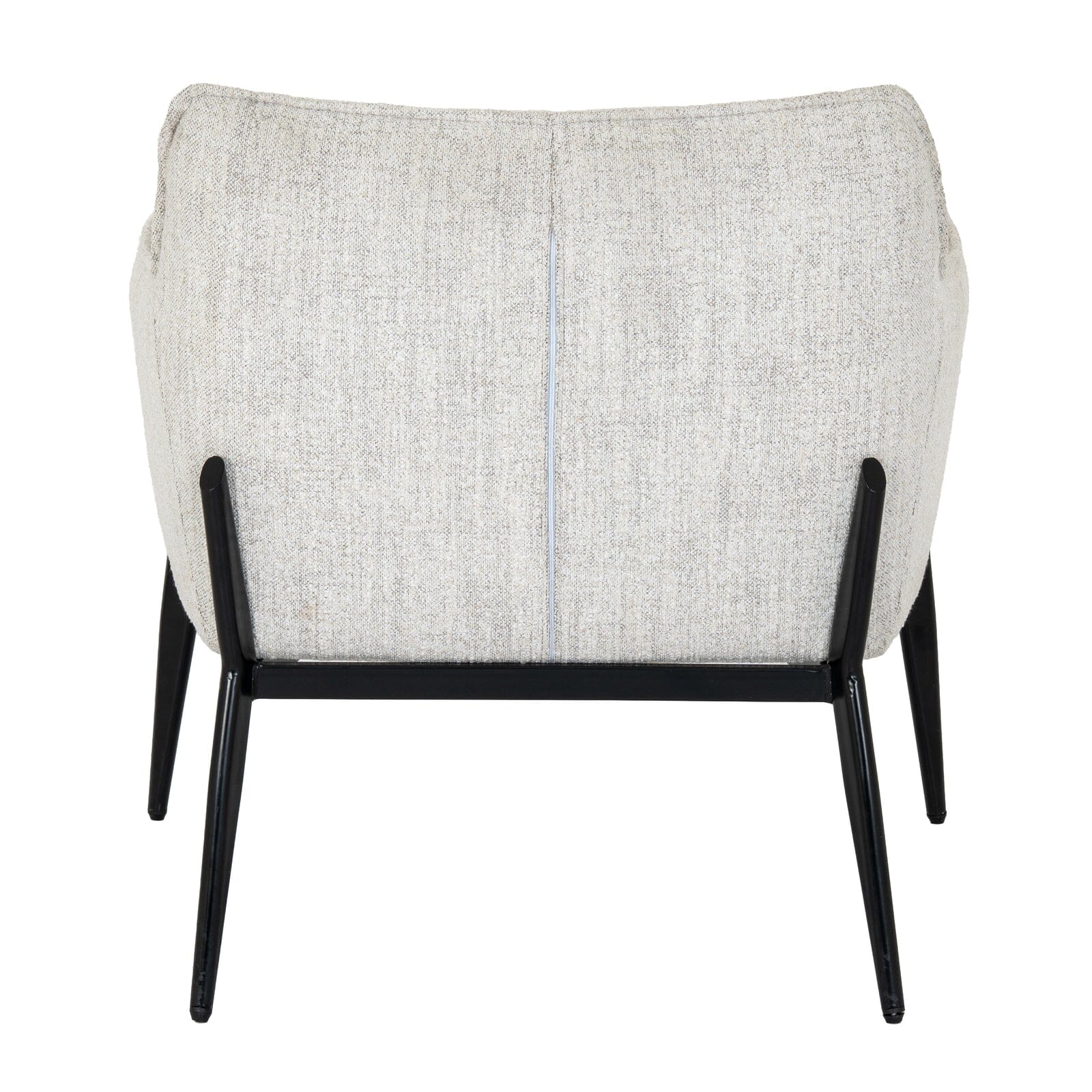 Darick Greige Upholstered Textured Accent Chair with Black Legs - Image 4