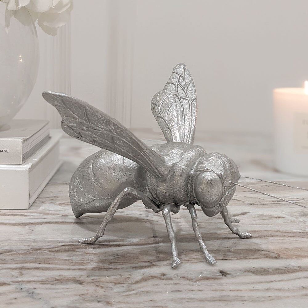 Decorative Silver Bee Ornament - Image 3
