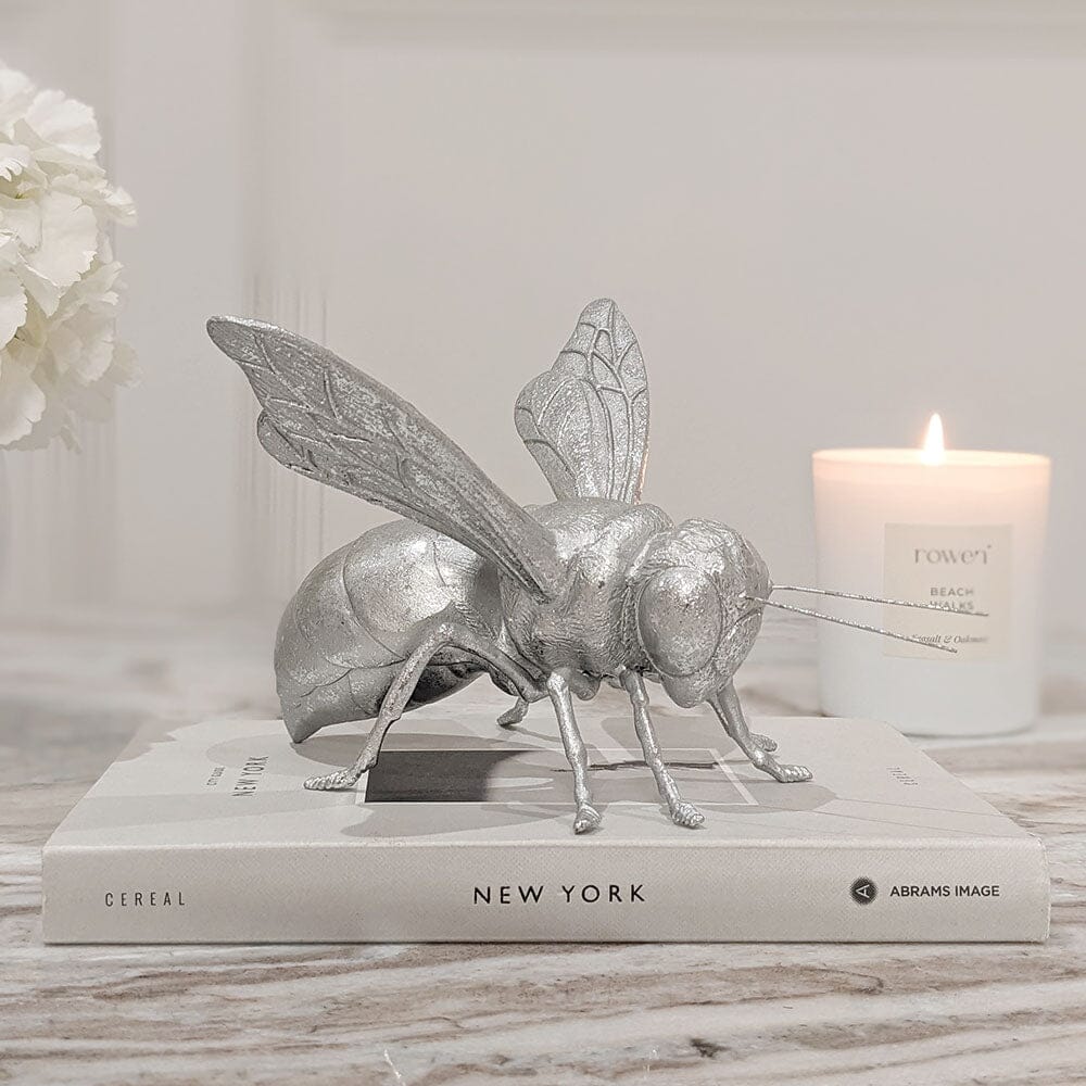 Decorative Silver Bee Ornament - Image 4