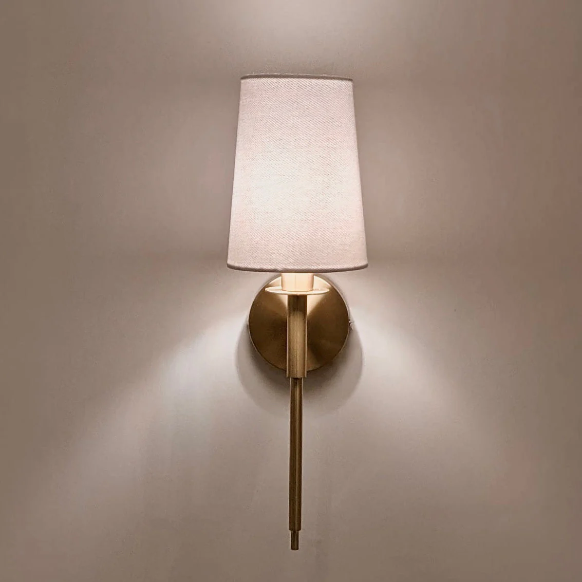 Dulcie Gold Wall Light with White Shade - Image 3