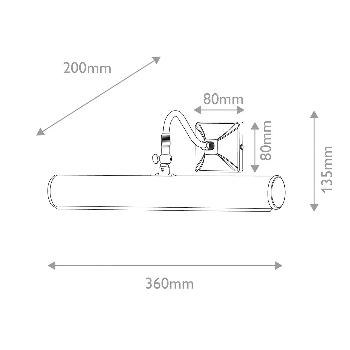 Eliana Brushed Bronze Large 2 Light Picture Light - Image 4