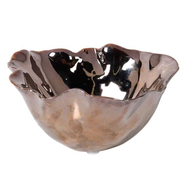 Ferrero Copper Abstract Decorative Bowl - Image 4