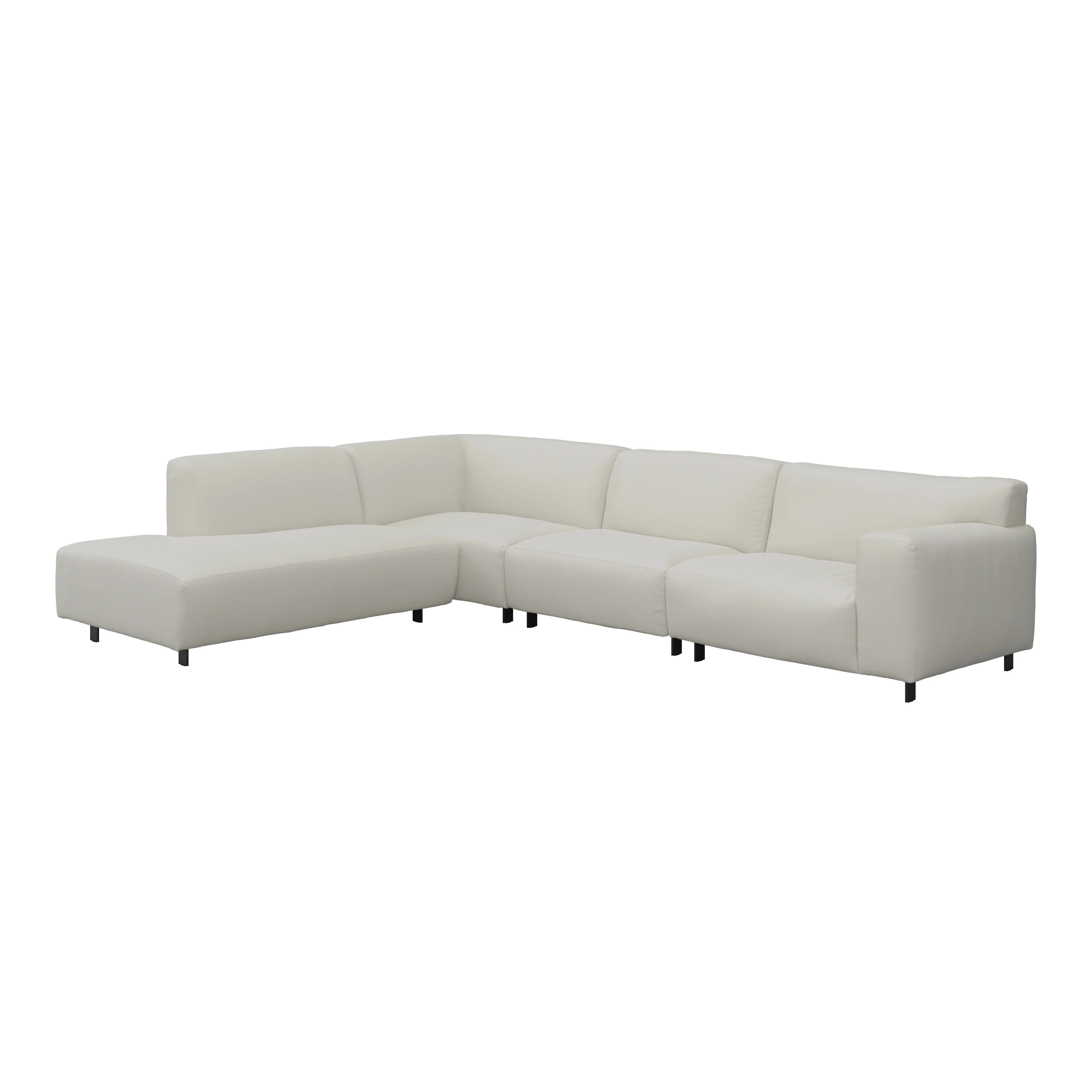 Freja Off White Textured Large Left Hand Facing Corner Sofa - Image 3