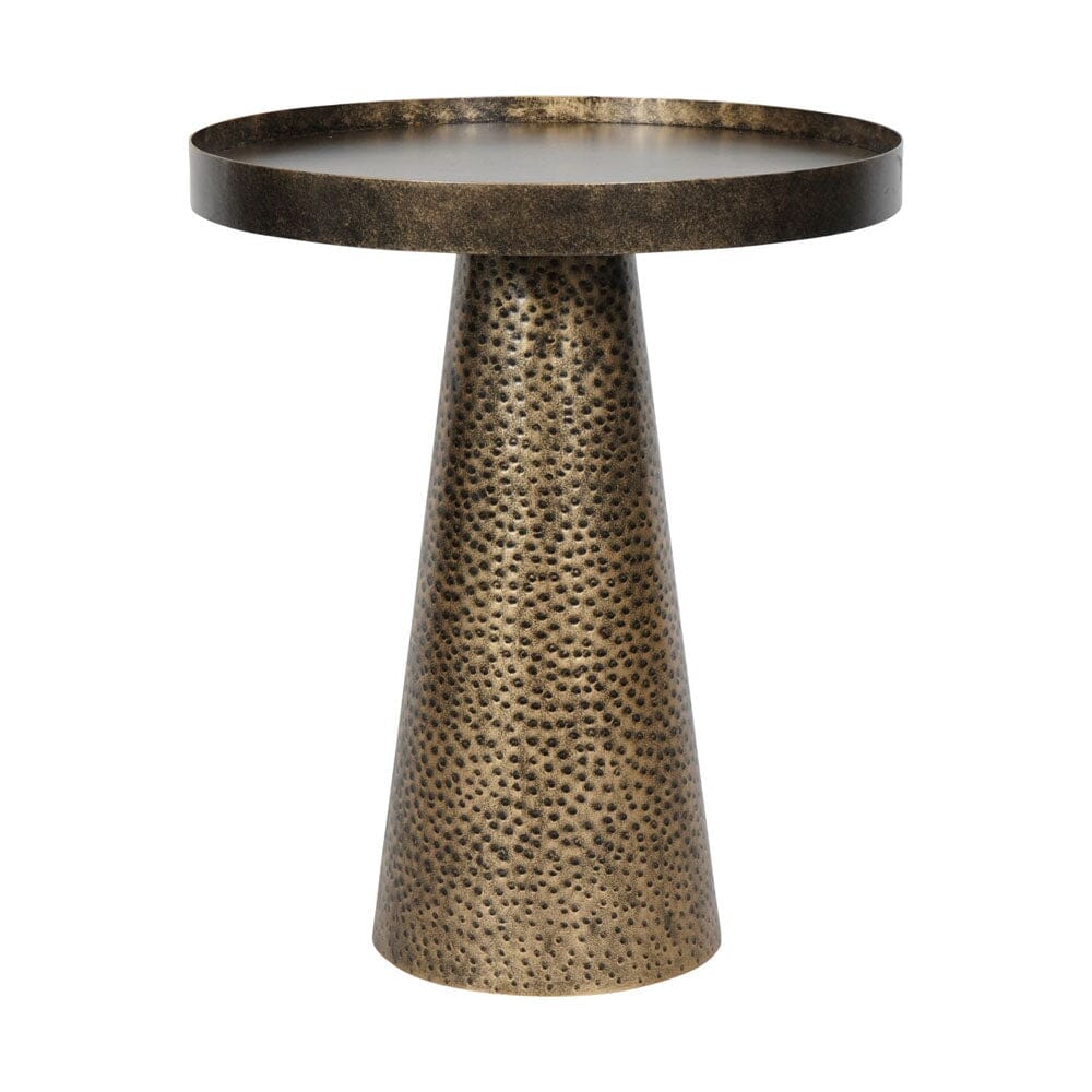 Genesis Antique Gold Hammered Side Table - Image 3