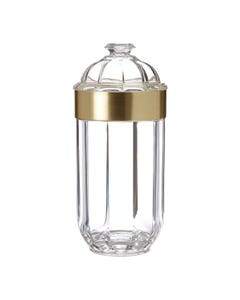 Gianna Large Acrylic Canister with Gold Rim - Image 3