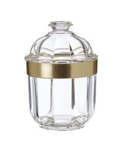 Gianna Small Acrylic Canister with Gold Rim - Image 3