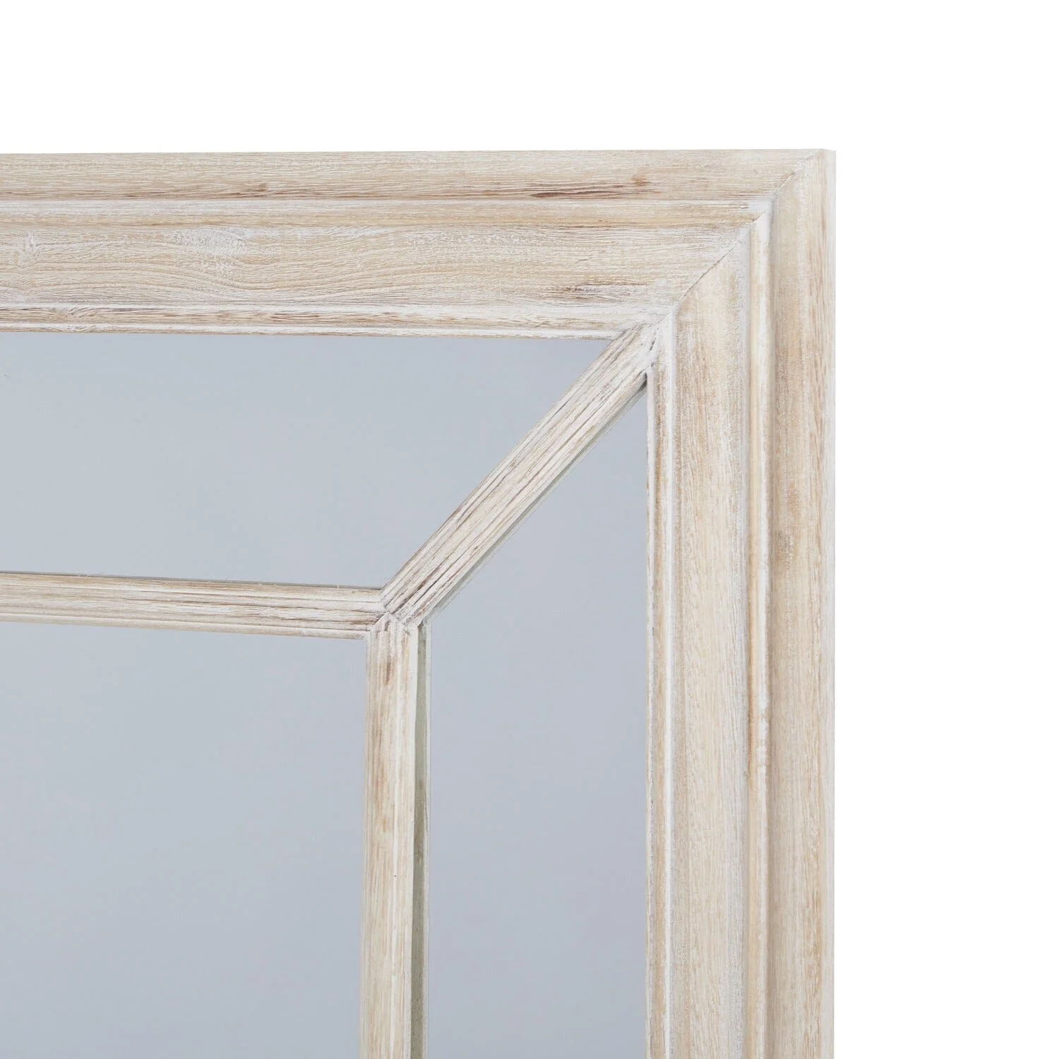 Godard Large Washed Wood Window Mirror - Image 4