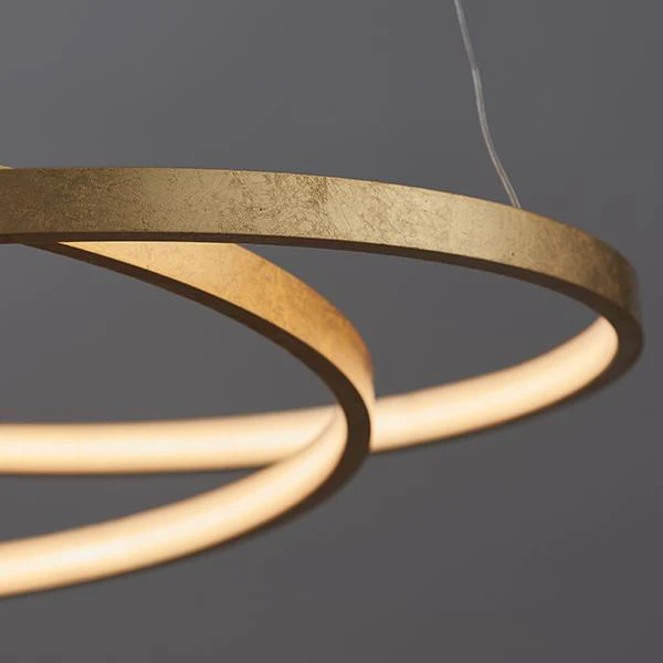 Halo Ring Circular Gold LED Ceiling Light - Image 3