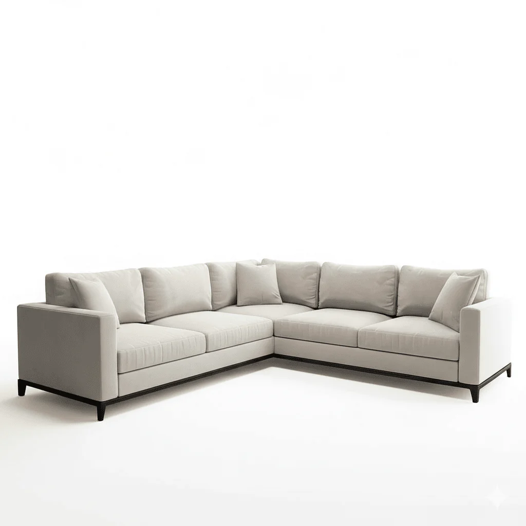 Harmony Cream Velvet Sofa Range With Black Wooden Plinth - Image 10