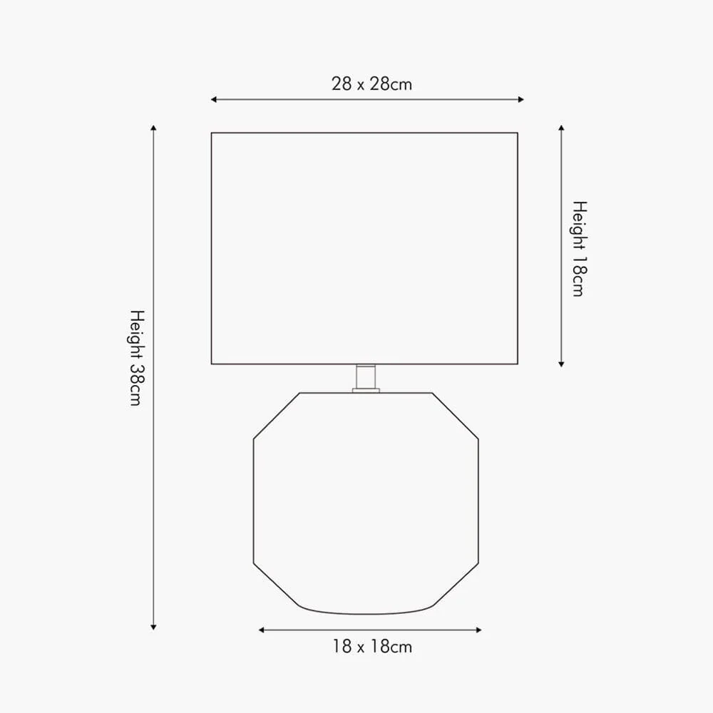 In Stock - Candar White Geometric Textured Ceramic Table Lamp - Image 5