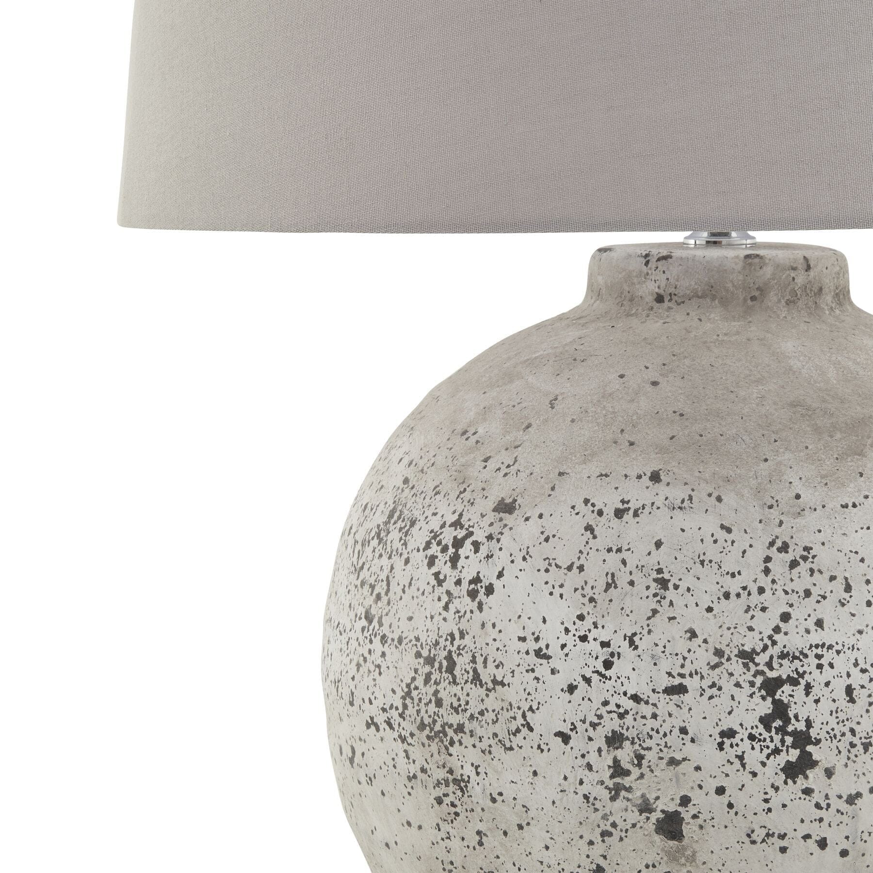 In Stock - Dorchester Large Stone Ceramic Rounded Table Lamp with Neutral Shade - Image 3