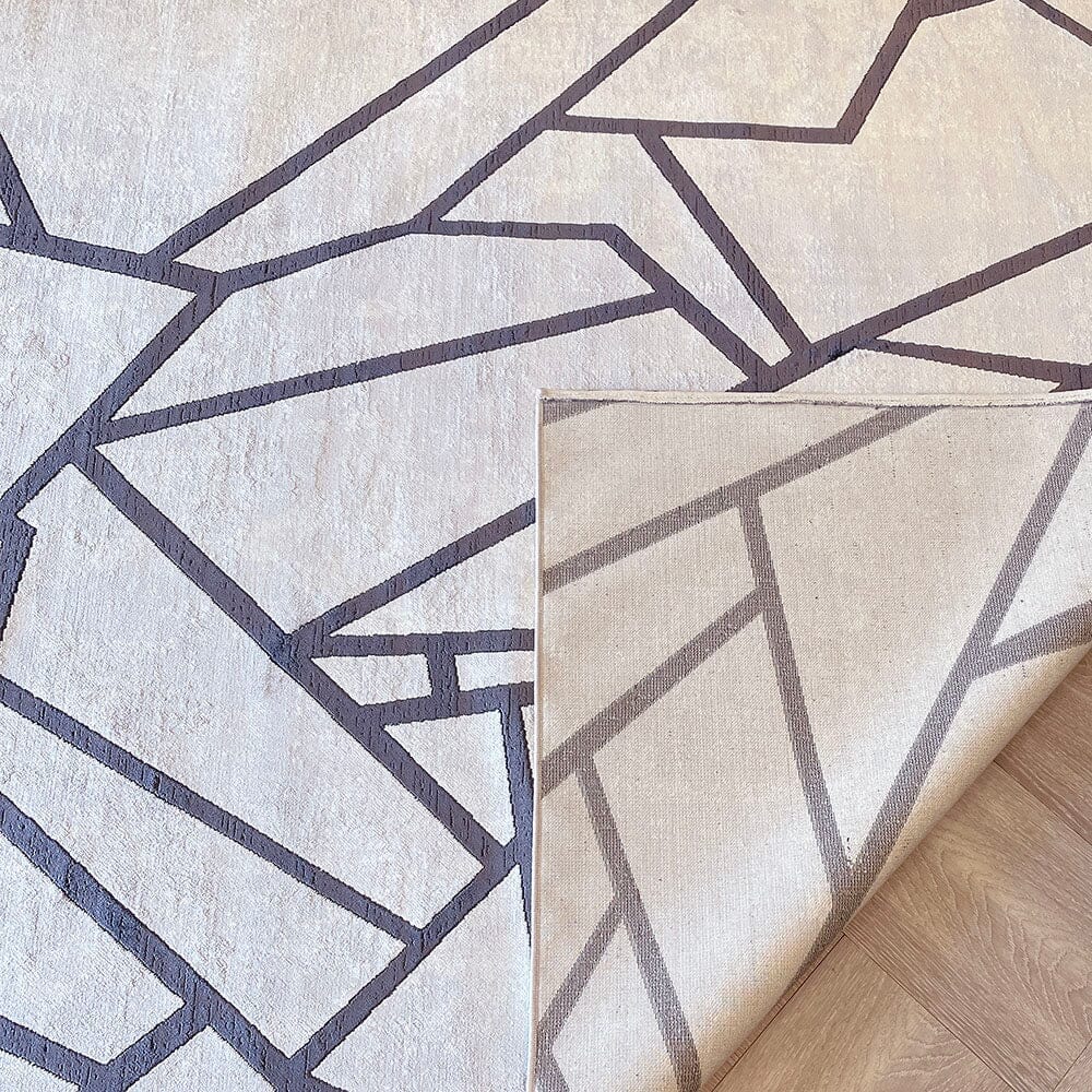 In Stock - Romy Taupe & Chestnut Abstract Patterned Rug - 160 x 230cm - Image 4