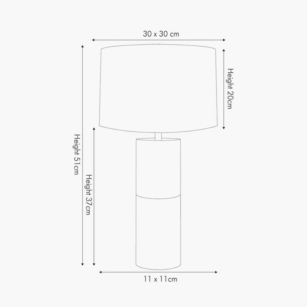In Stock - Turi Dark Wood & Gold Metal Table Lamp with White Shade - Image 3