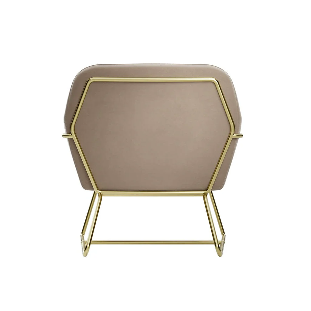 Jaycee Beige & Gold Accent Chair - Image 4