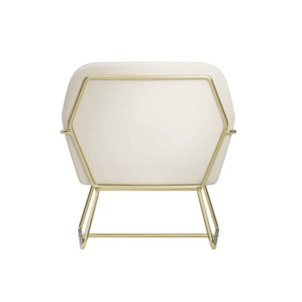 Jaycee Cream & Gold Accent Chair - Image 3