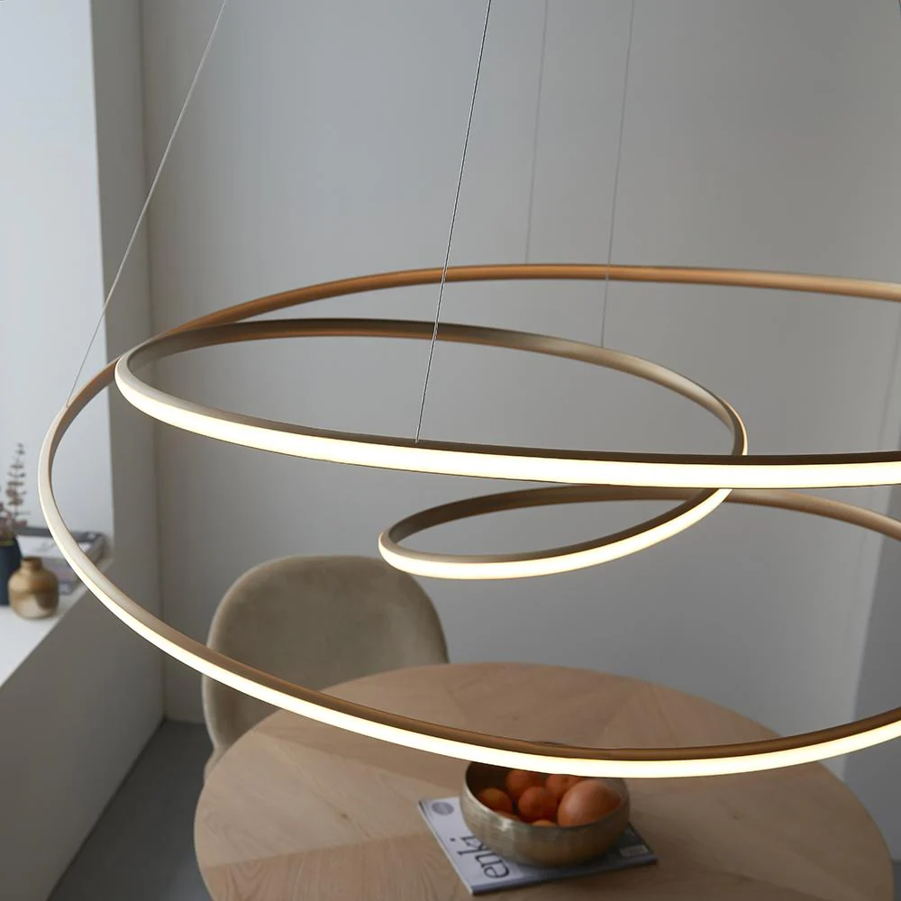 Korrs Gold XL Spiral Pendant Ceiling Light - Image 3