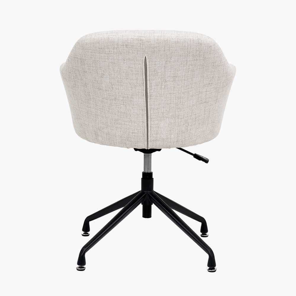 Langston Pebble Linen Swivel Adjustable Chair - Image 3