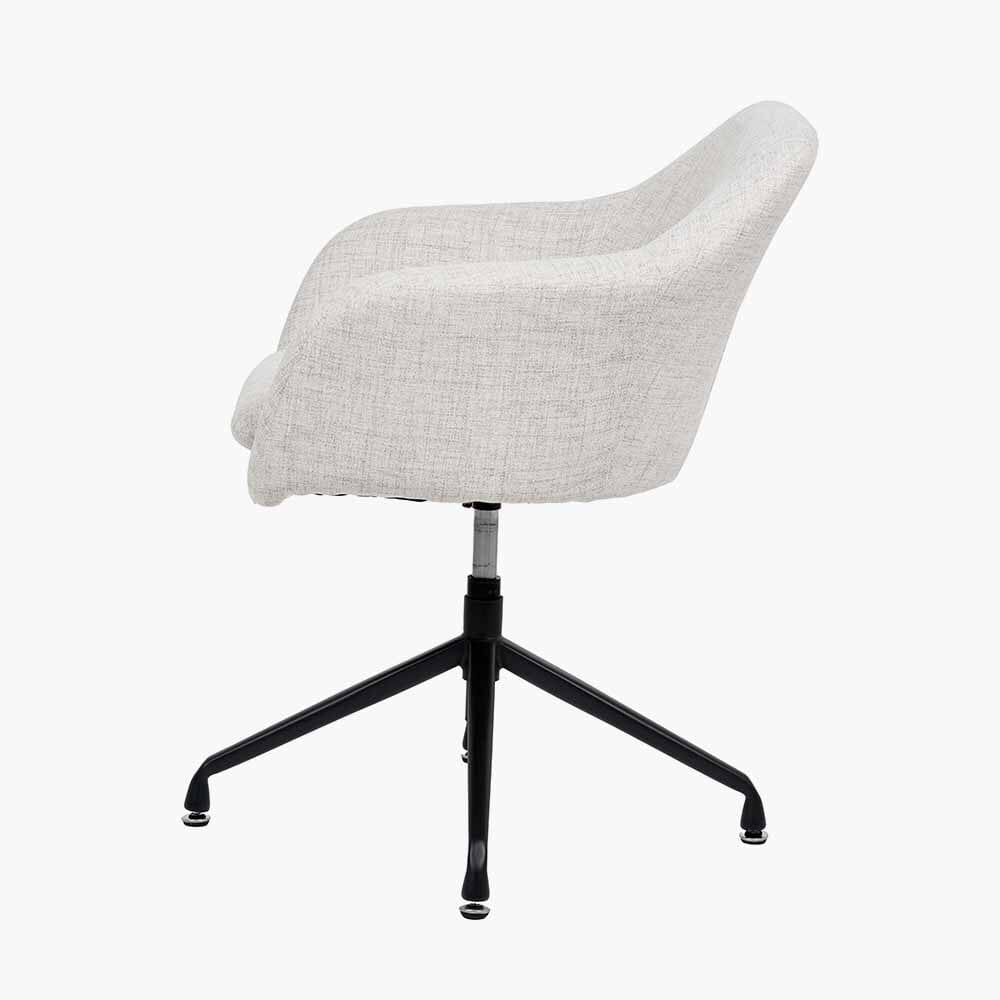 Langston Pebble Linen Swivel Adjustable Chair - Image 4