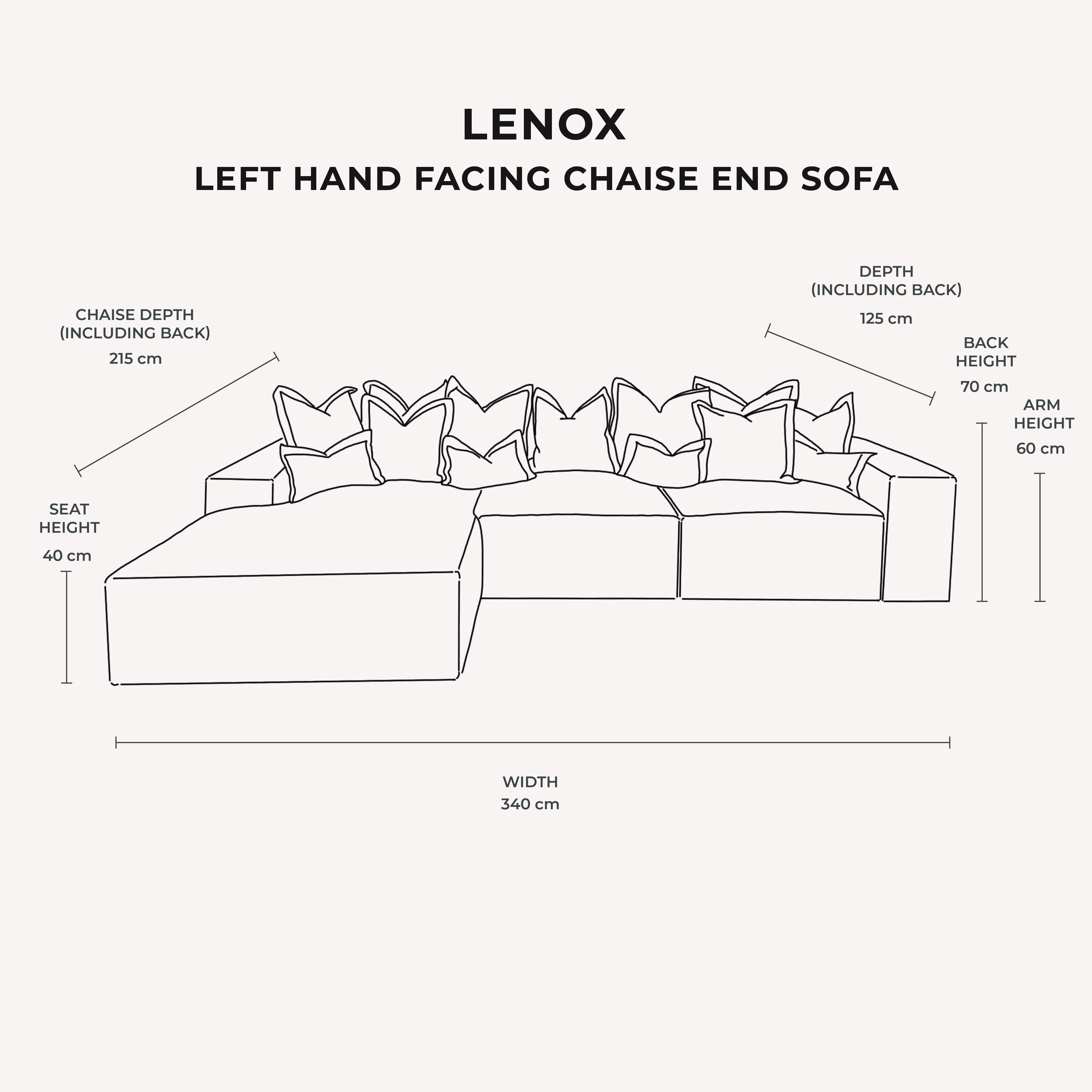 Lenox Shadow Grey Velvet Pillow Back Modular Sofa Range - Image 10